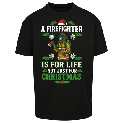 Firefighter Christmas Oversized T Shirt