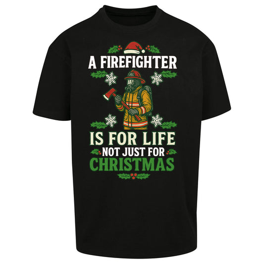 Firefighter Christmas Oversized T Shirt