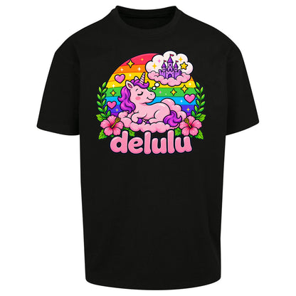 Delulu Unicorn Oversized T Shirt