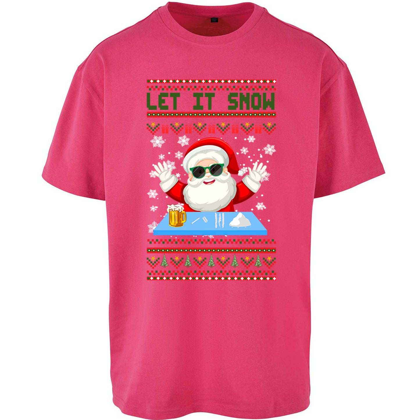 Santa Claus Christmas Oversized T Shirt