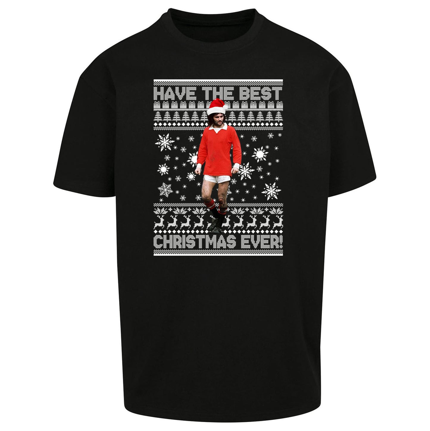 Christmas George Best Oversized T Shirt