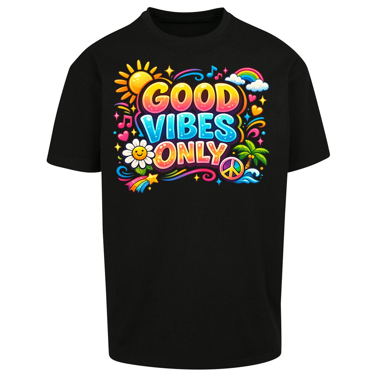 Good Vibes Only Oversized T Shirt