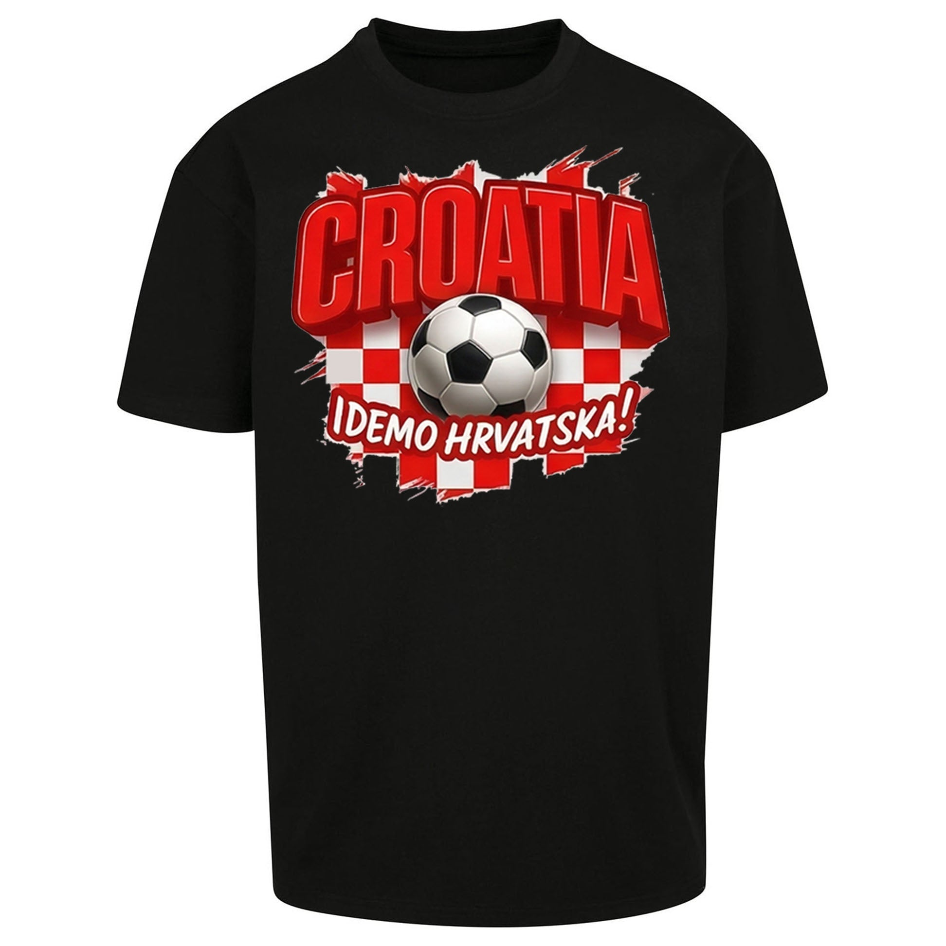 Croatia Retro World Cup Oversized T Shirt 