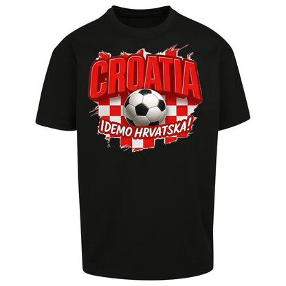 Croatia Retro World Cup Oversized T Shirt 