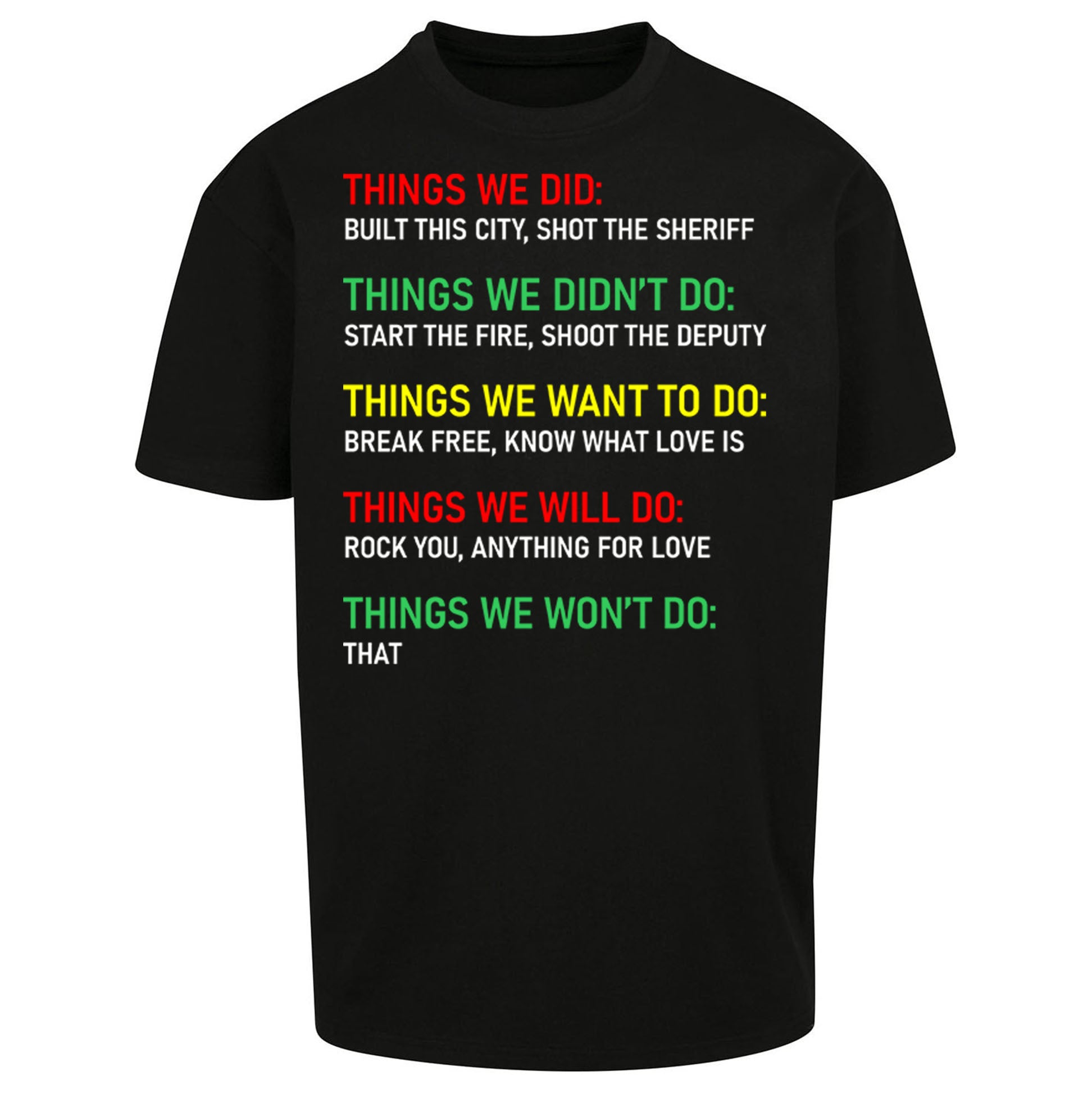 Bob Marley Music Oversized T Shirt