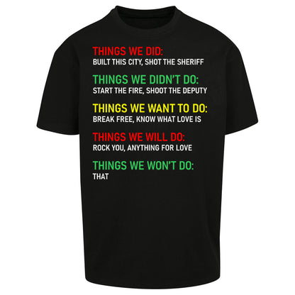 Bob Marley Music Oversized T Shirt