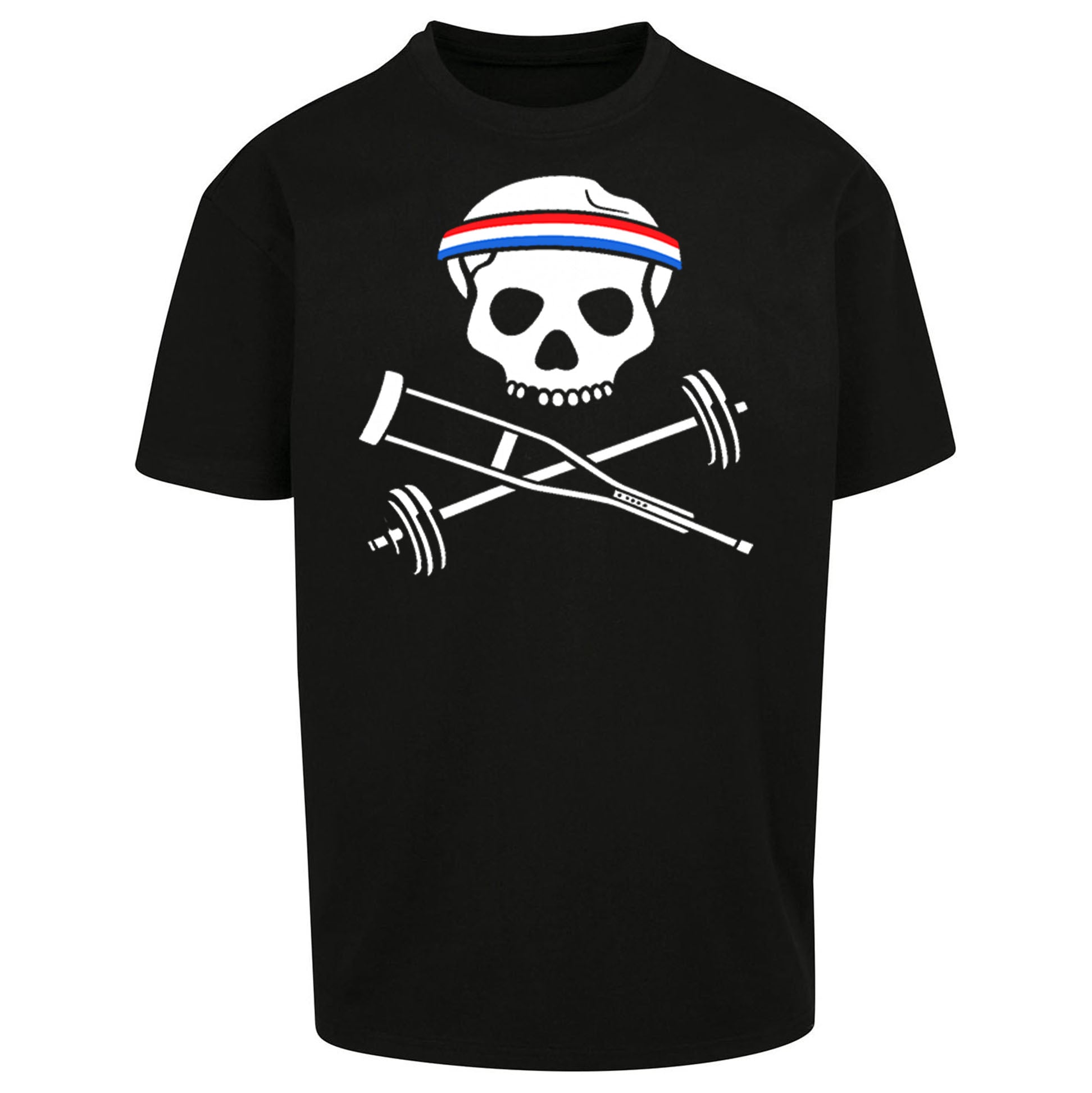 Johnny Crutch Barbell and Bones Oversized T Shirt