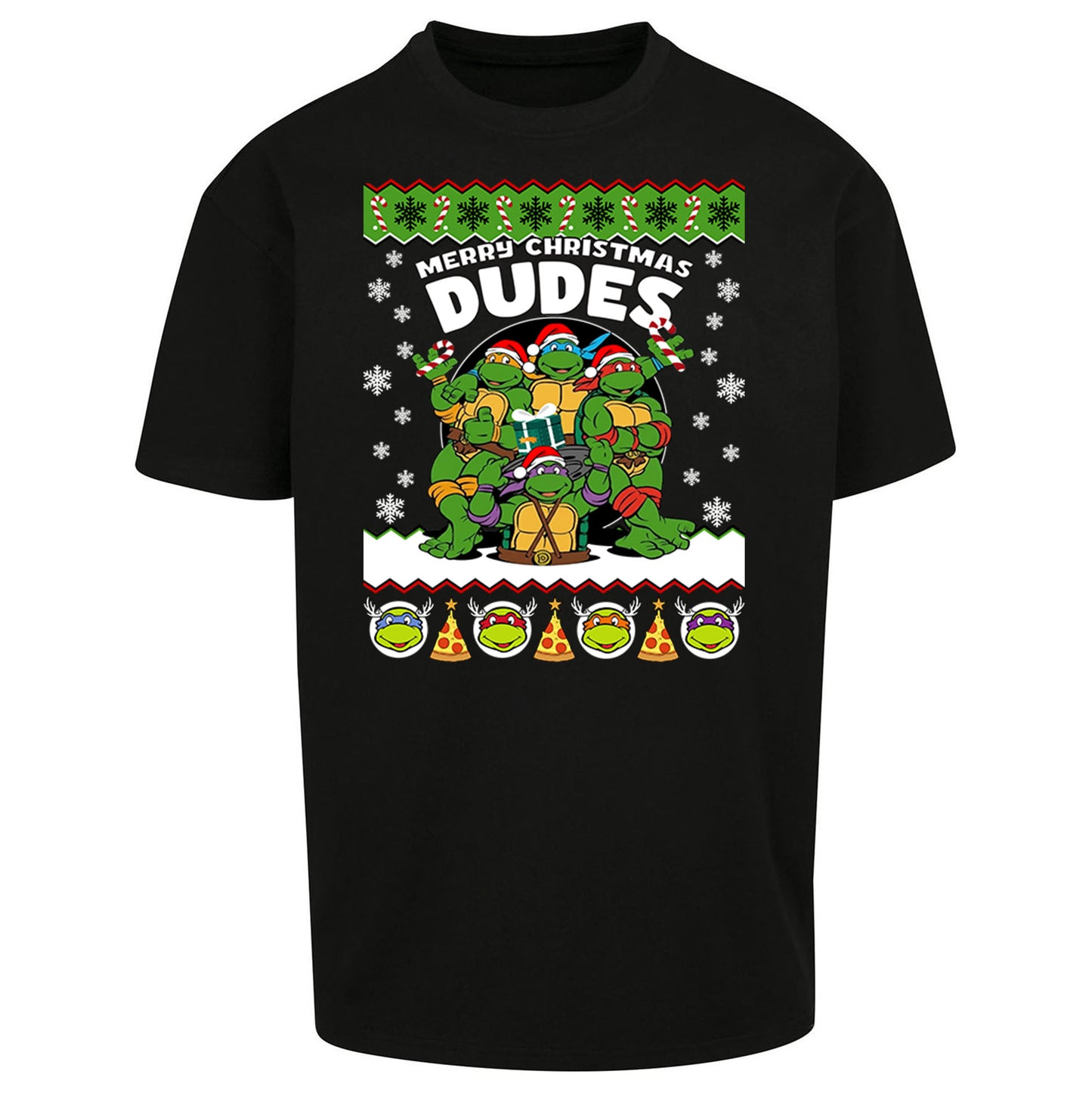 Ninja Turtles Christmas Oversized T Shirt