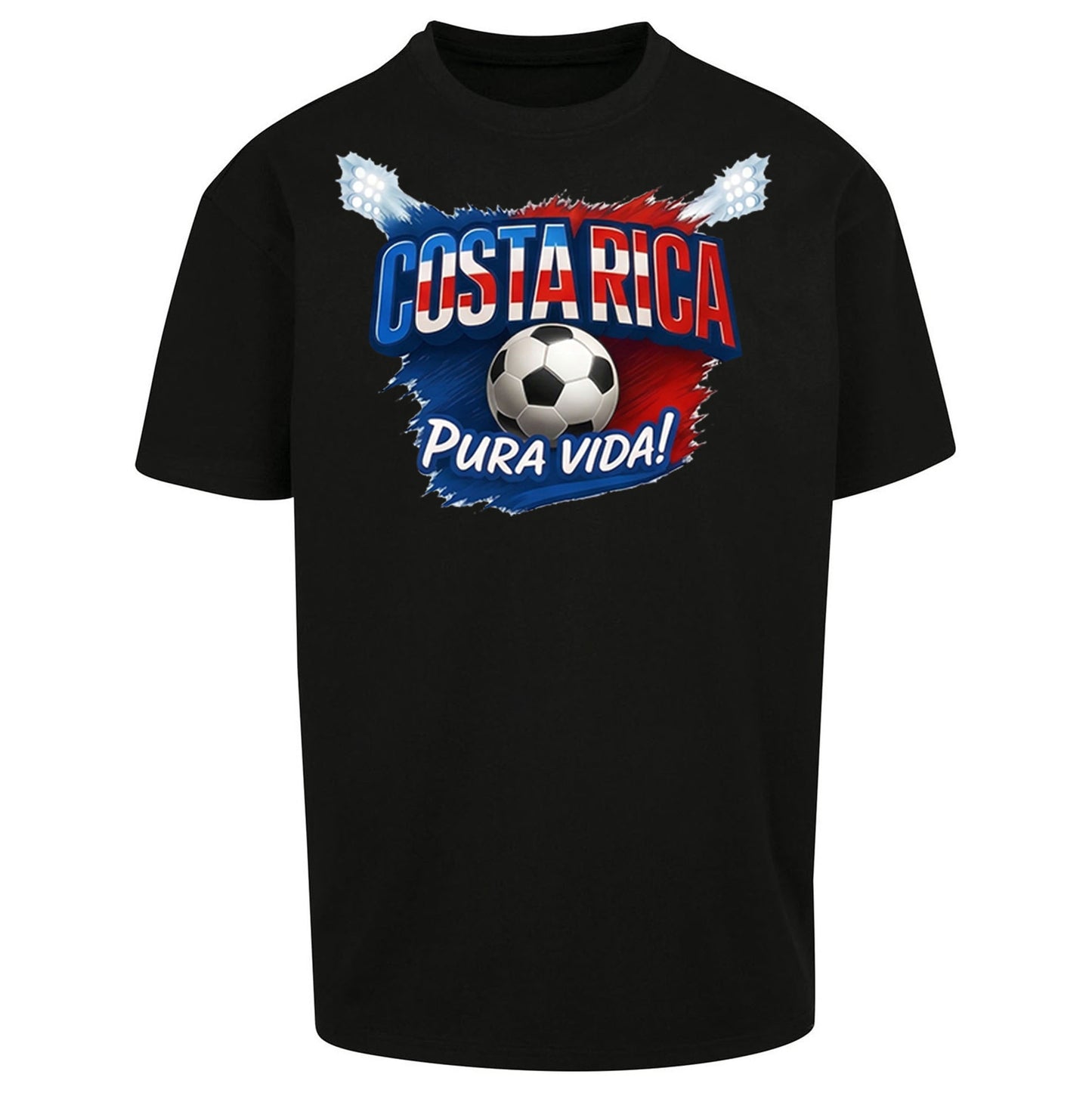 Costa Rica Retro World Cup Oversized T Shirt