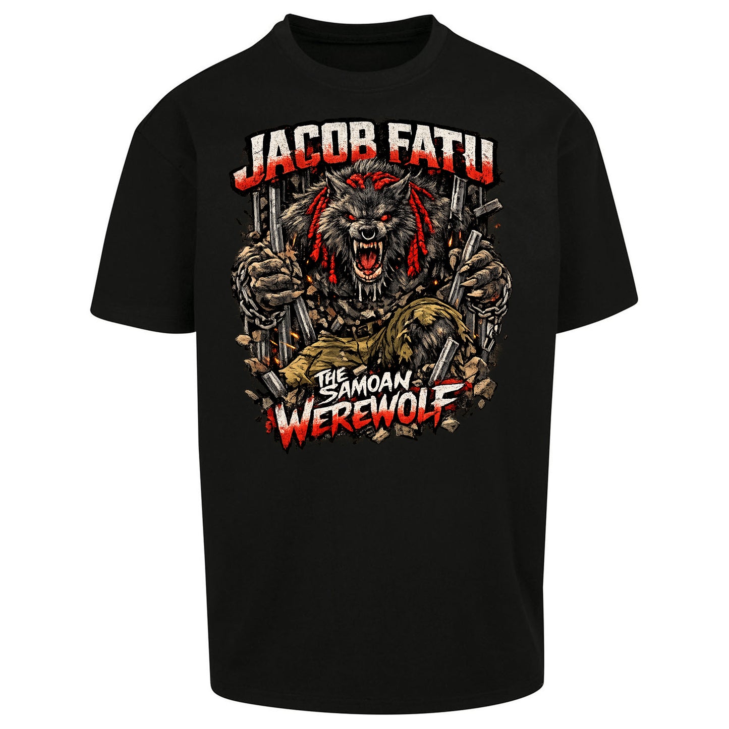 Jacob Fatu The Samoan Werewolf - Oversized T Shirt