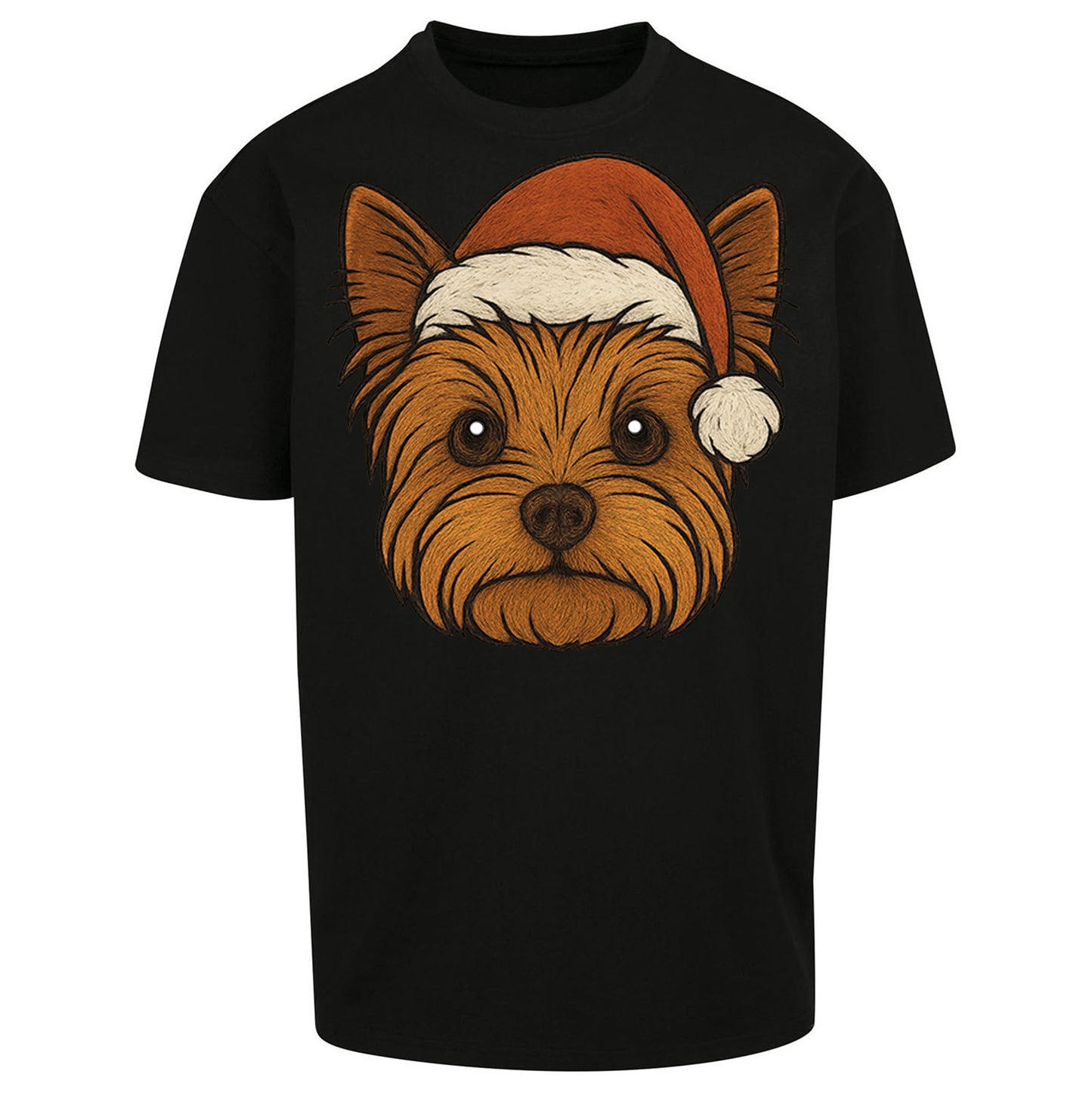 Yorkshire Terrier Face Christmas - Oversized T Shirt