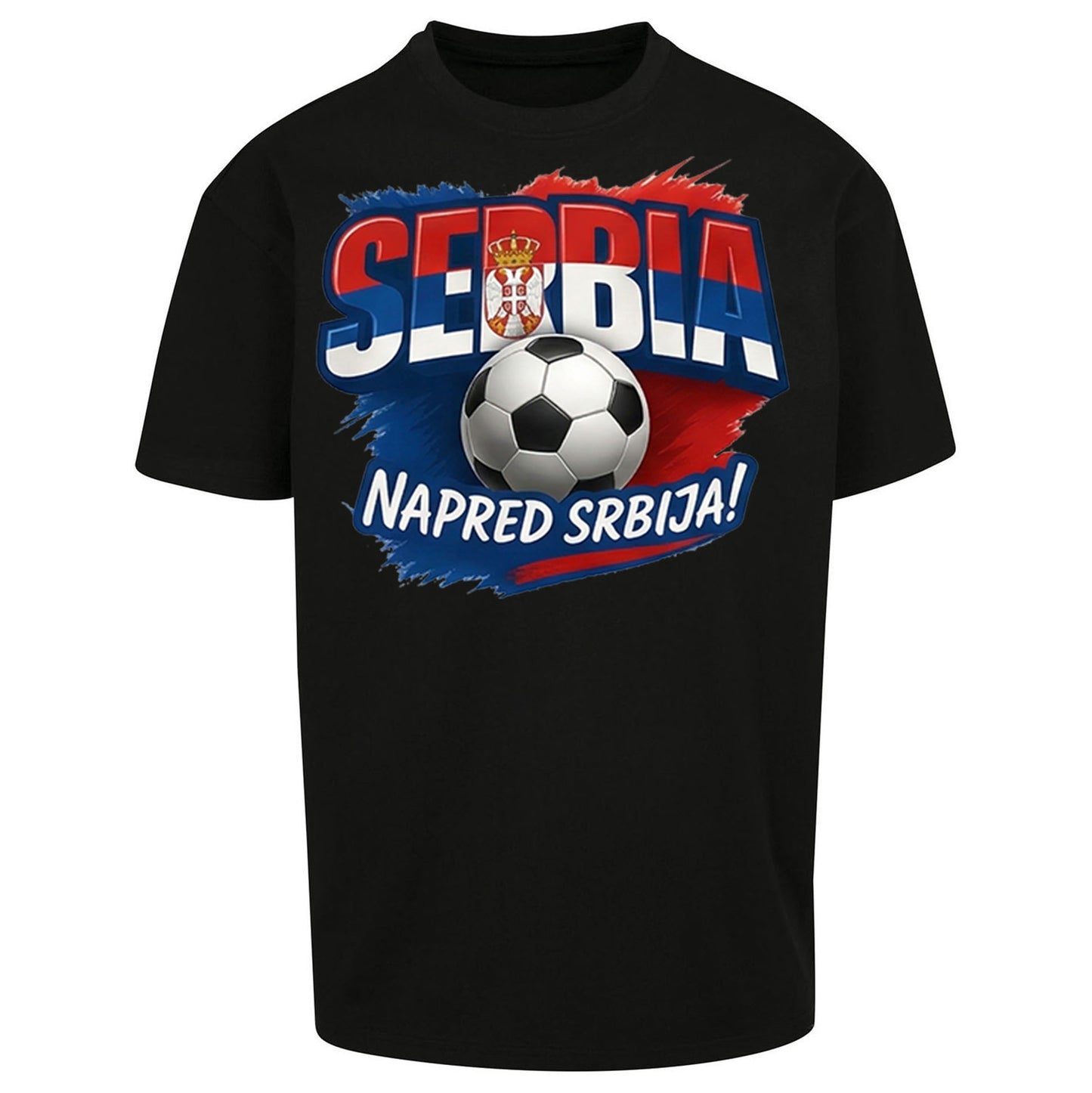Serbia Retro World Cup Oversized T Shirt
