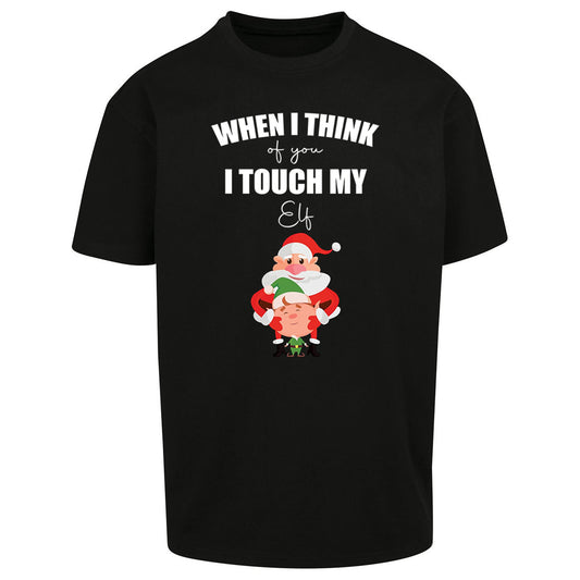 Santa Elf Christmas Oversized T Shirt