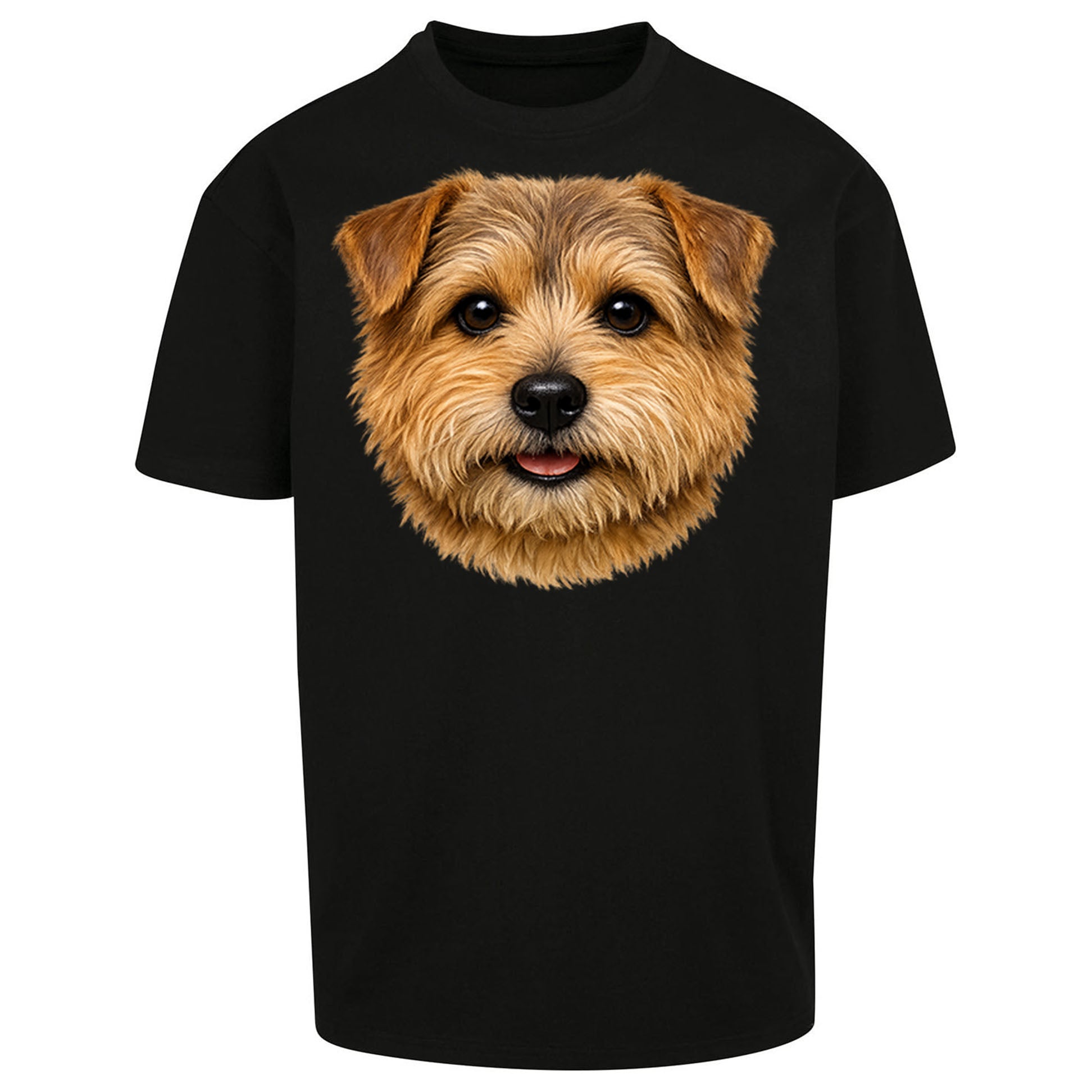Norfolk Terrier Dog Face Oversized T Shirt