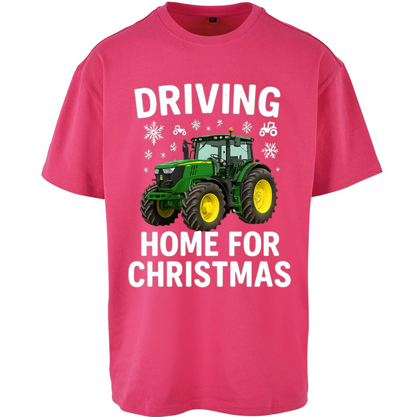 John Deere Tractor Christmas Oversized T Shirt