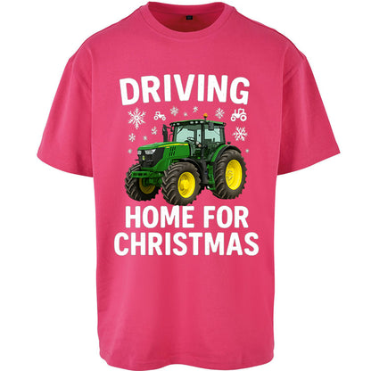 John Deere Tractor Christmas Oversized T Shirt