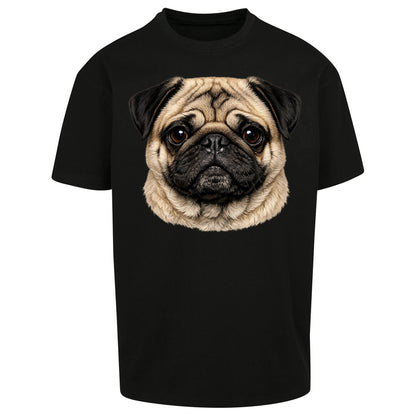 Pug Dog Face Oversized T Shirt