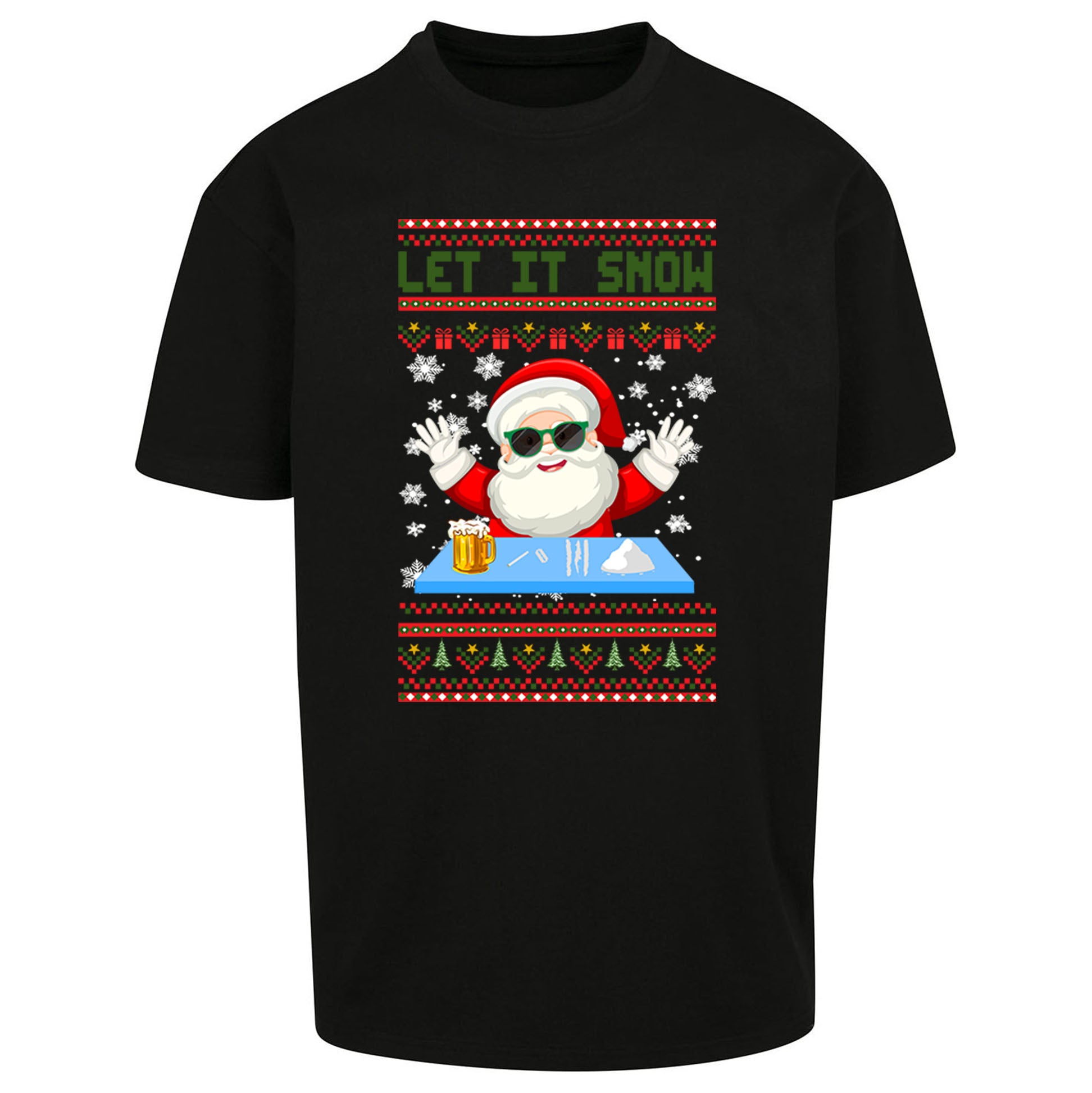 Santa Claus Christmas Oversized T Shirt