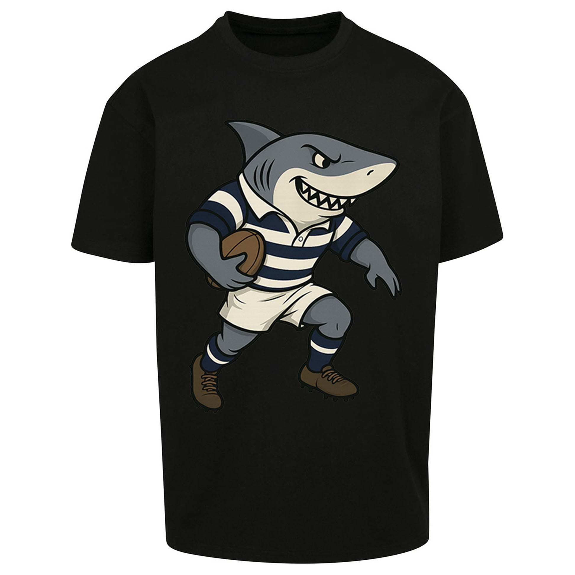Retro Sale Sharks Rugby Union Oversized T Shirt