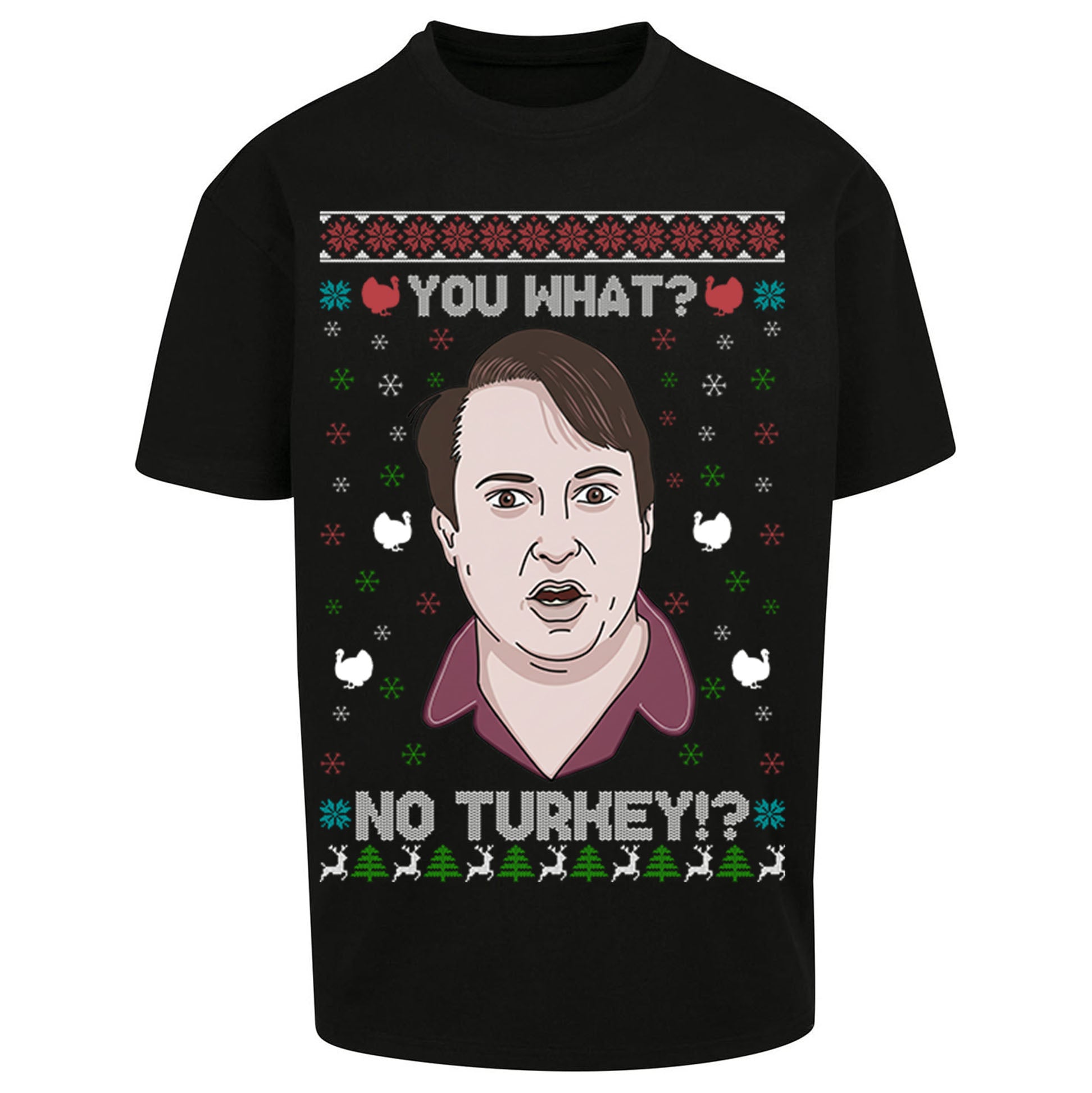 Peep Show Christmas Oversized T Shirt 