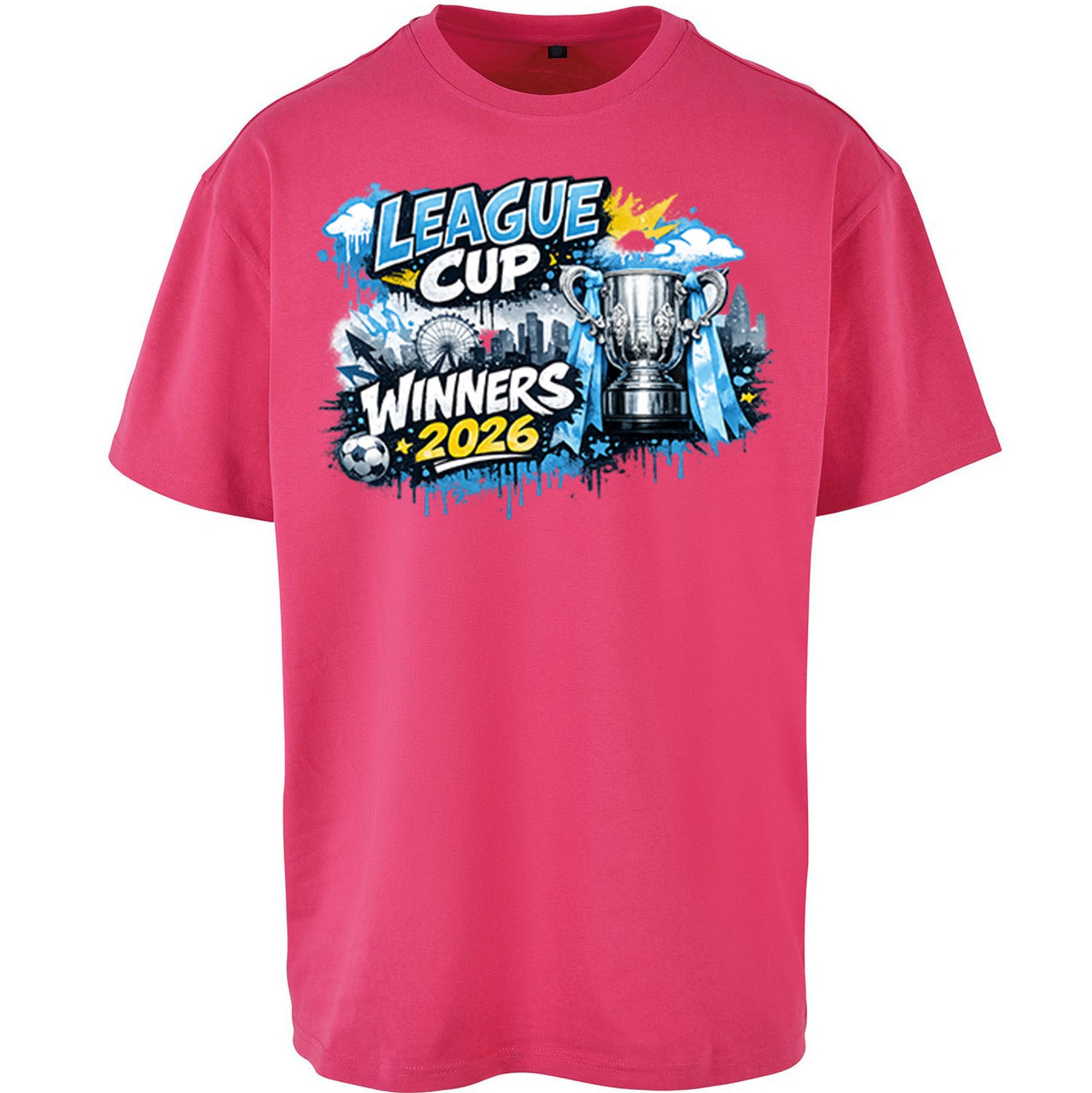 Man City League Cup Winners 2026 Oversized T Shirt
