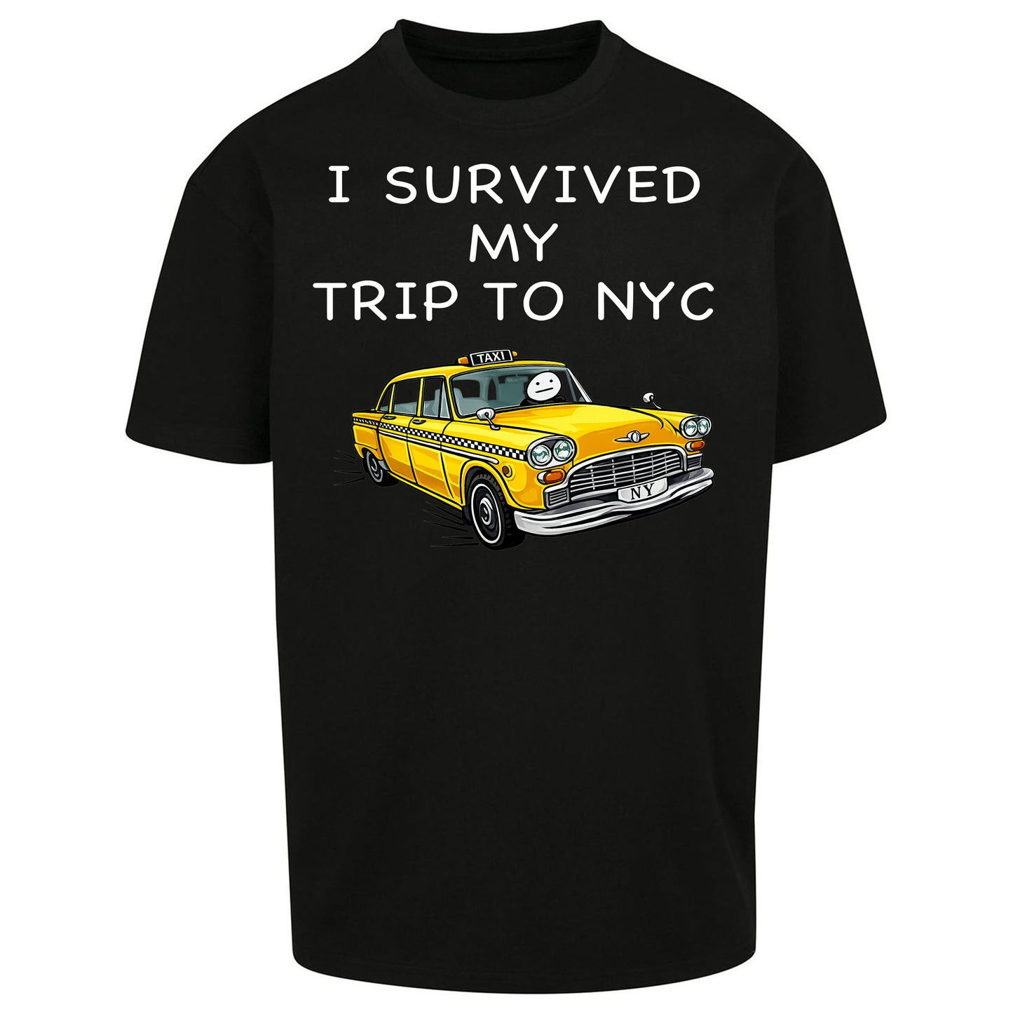 I Survived My Trip To NYC Yellow Taxi Oversized Tee