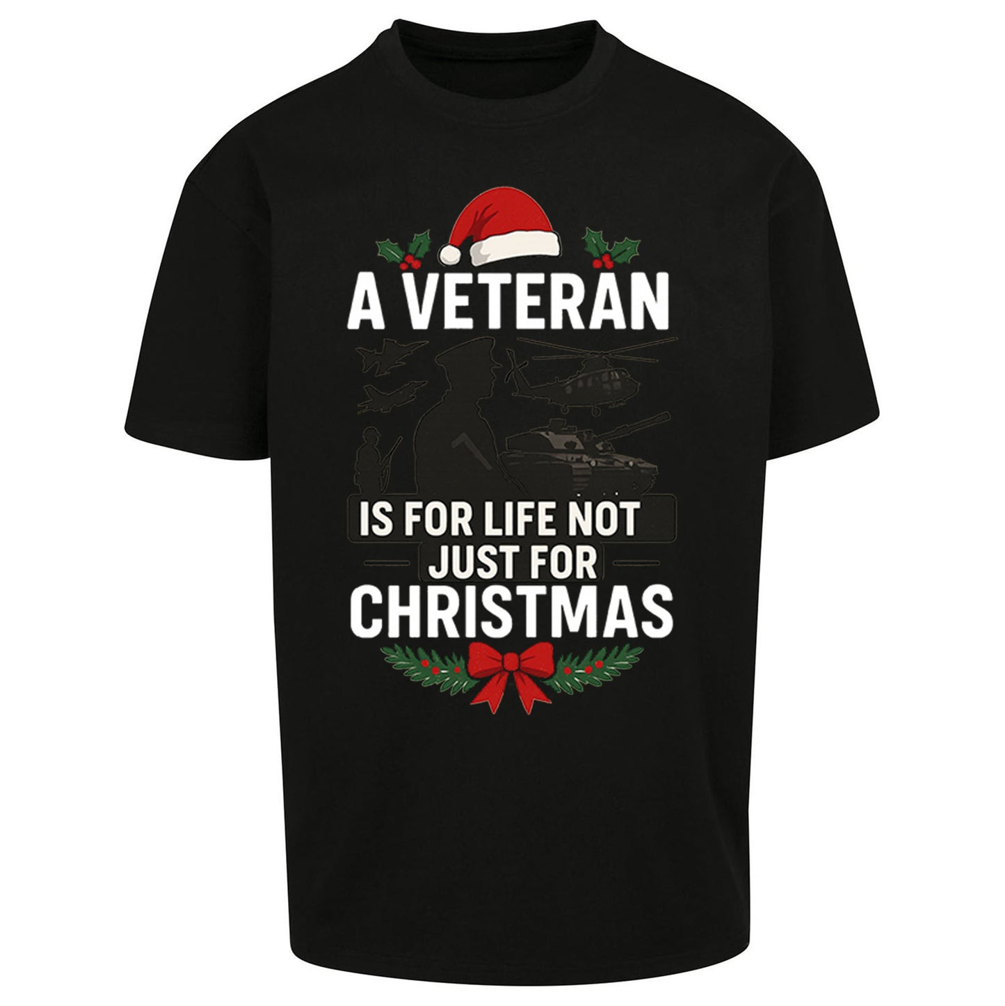 Veteran Christmas Oversized T Shirt