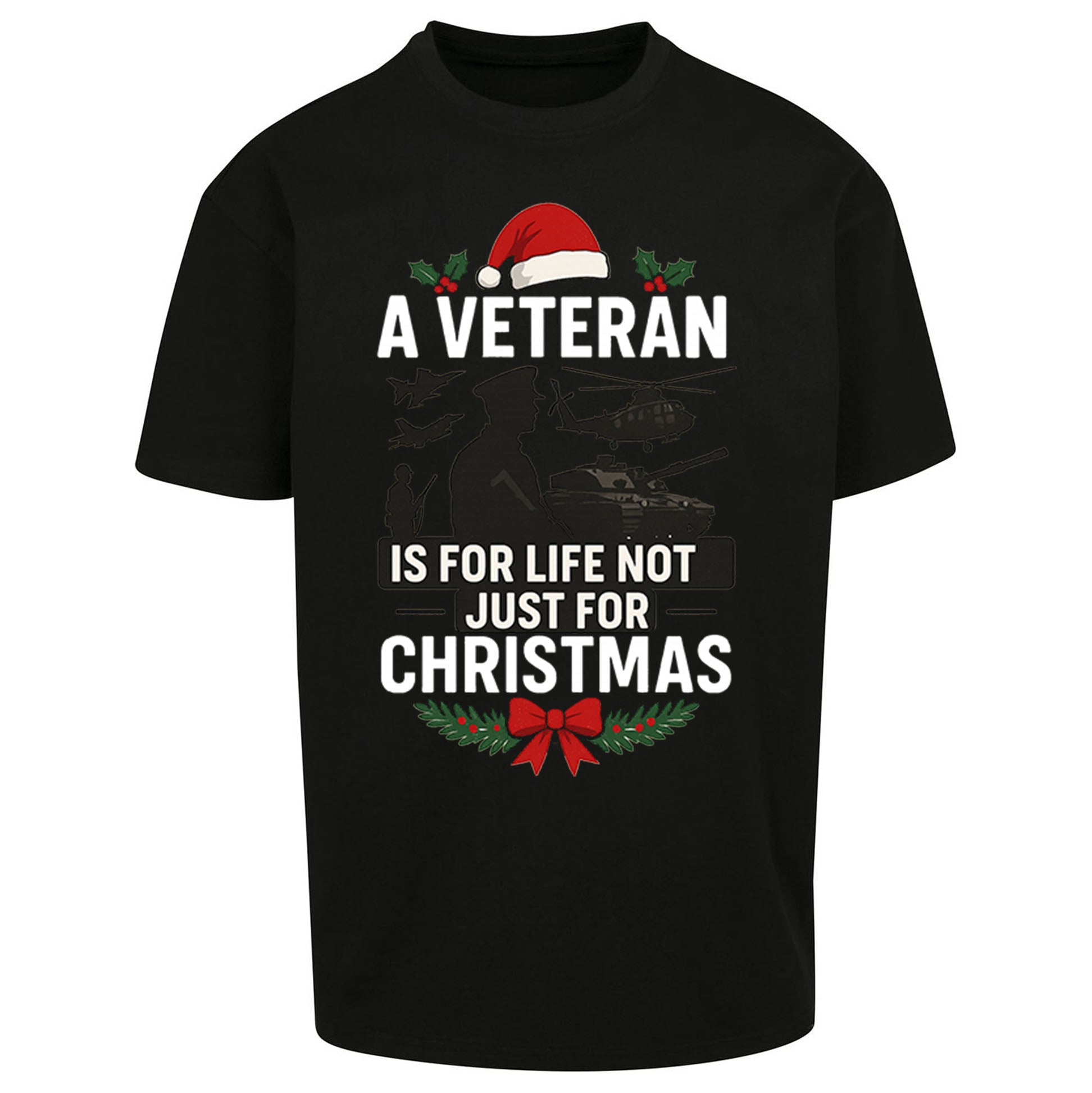 Veteran Christmas Oversized T Shirt