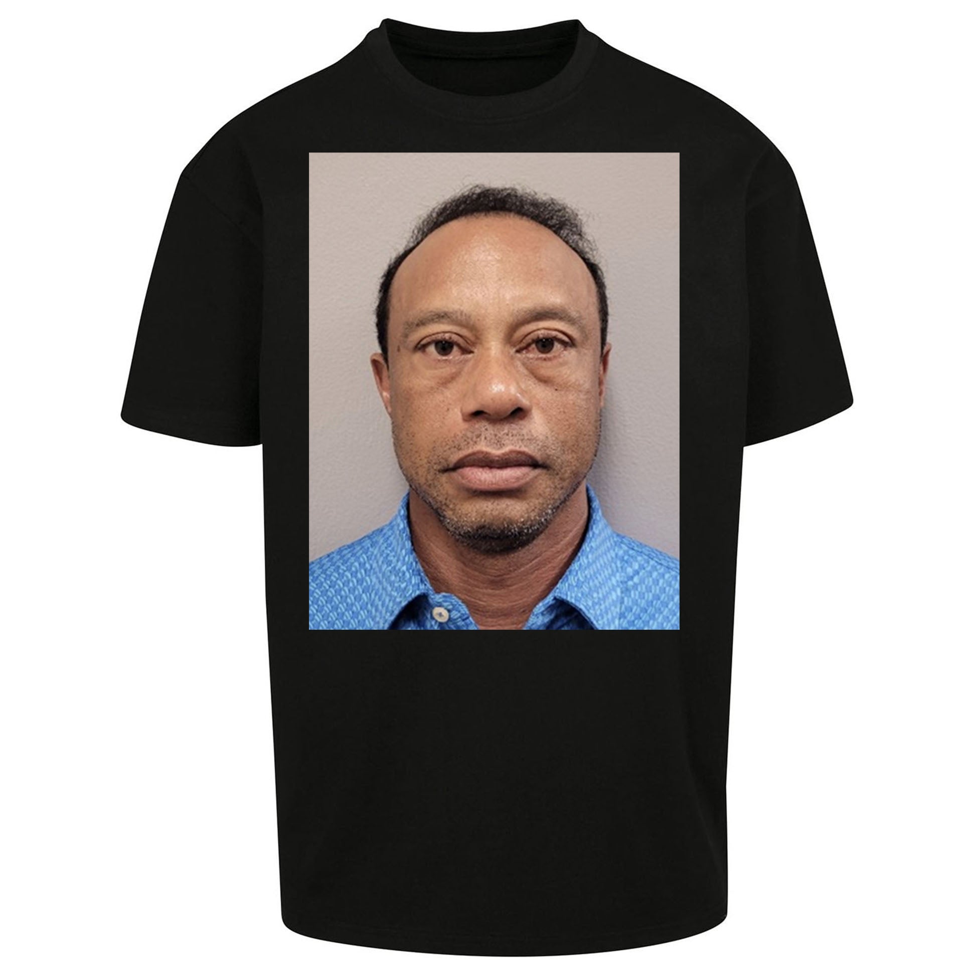 Tiger Woods Mugshot Oversized T Shirt 