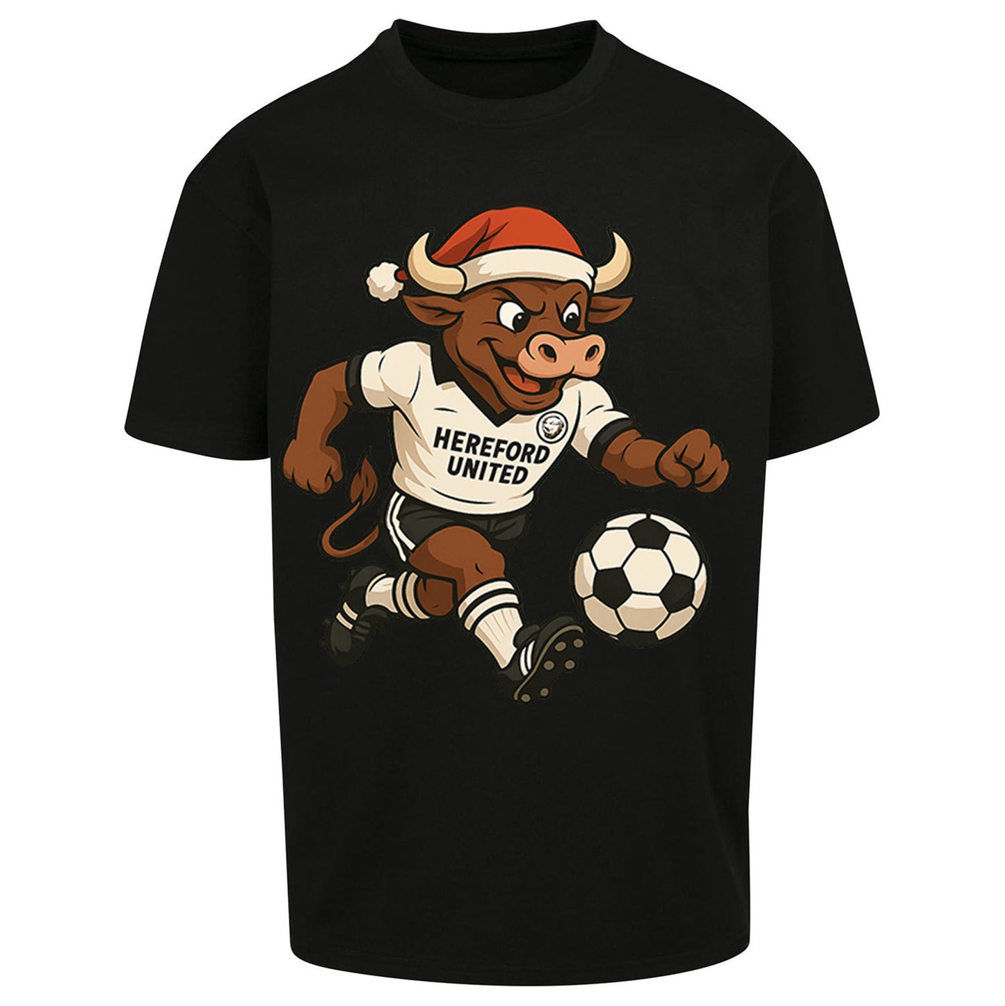 Retro Hereford Christmas Oversized T Shirt 