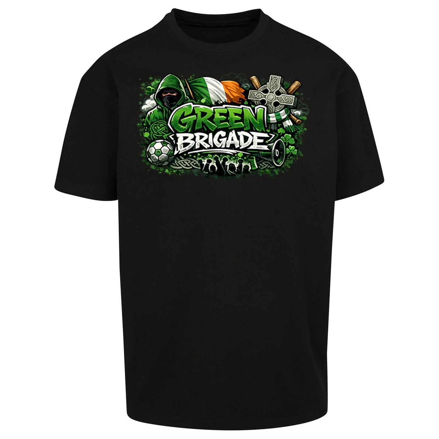 Celtic Green Brigade Football Oversized T Shirt