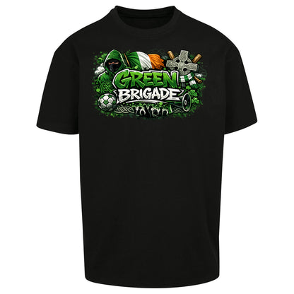 Celtic Green Brigade Football Oversized T Shirt