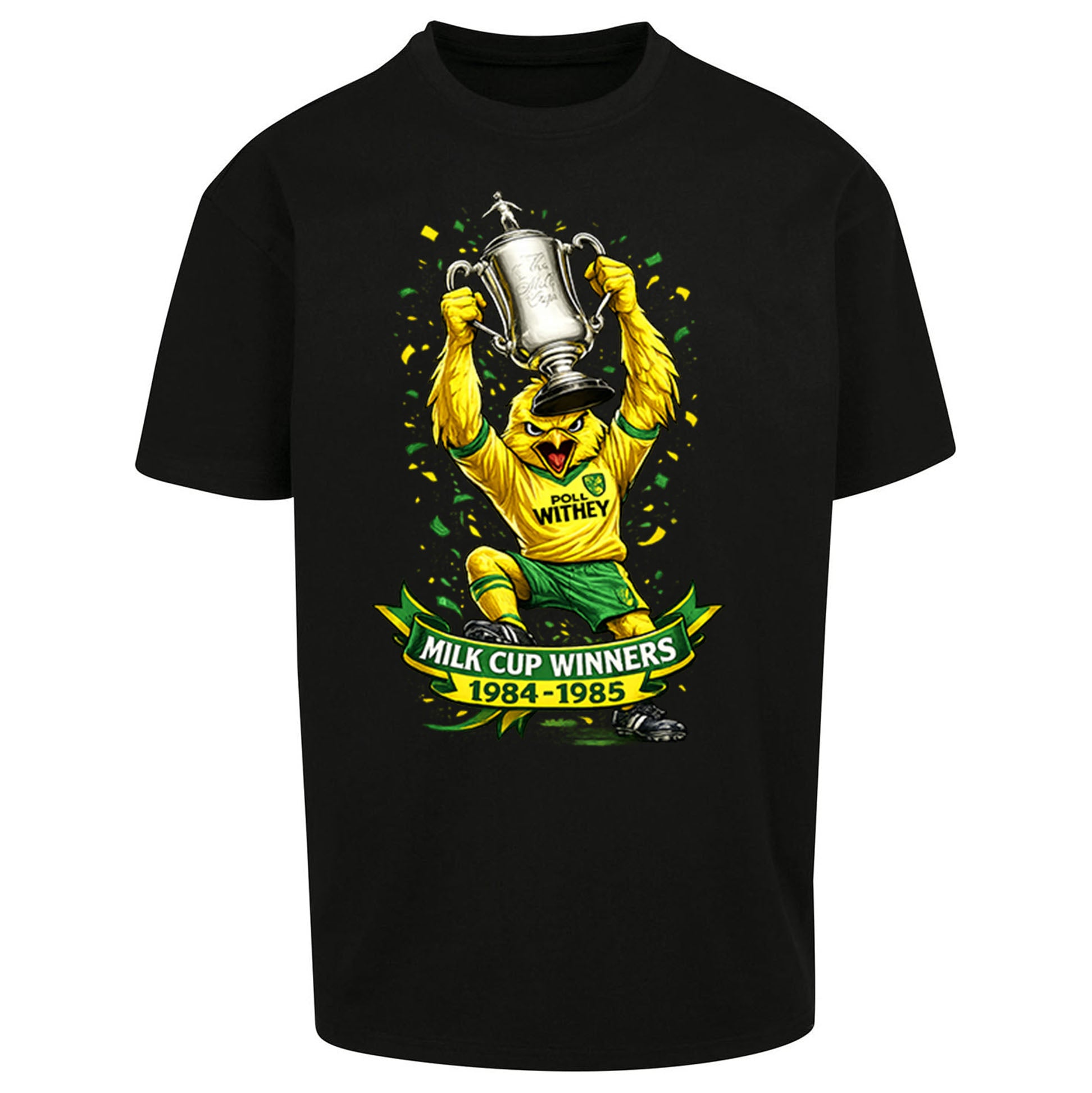 Norwich City Milk Cup Winners Oversized T Shirt