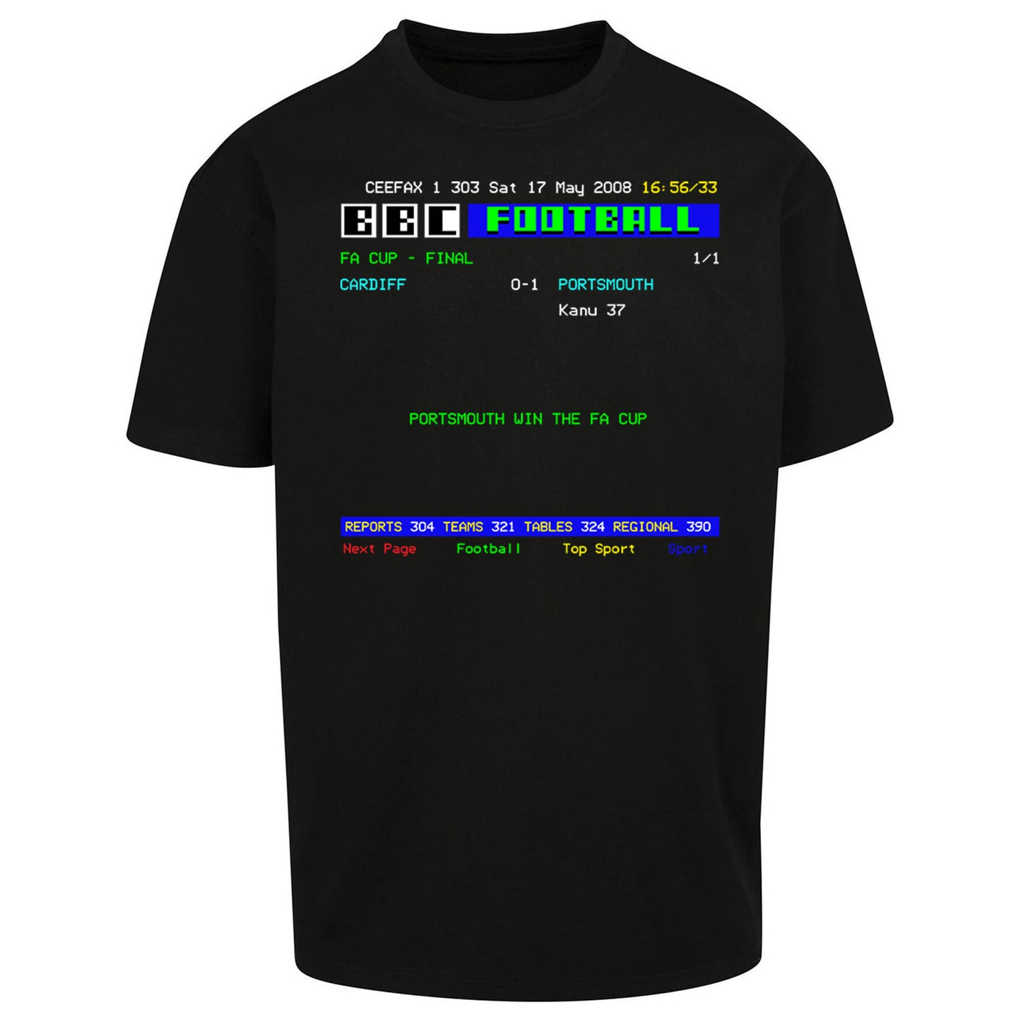 Portsmouth FA Cup Winners 2008 Oversized T Shirt
