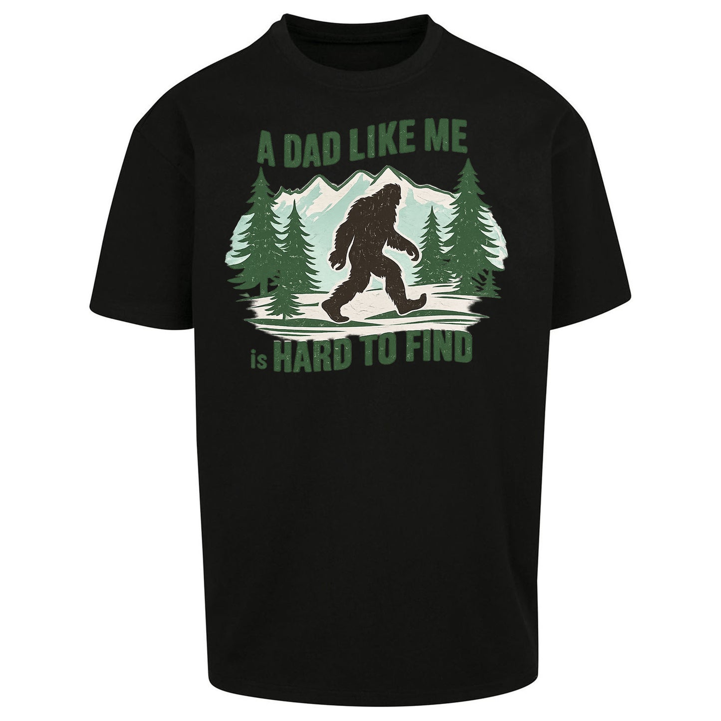 Retro Funny Bigfoot Dad Oversized T Shirt