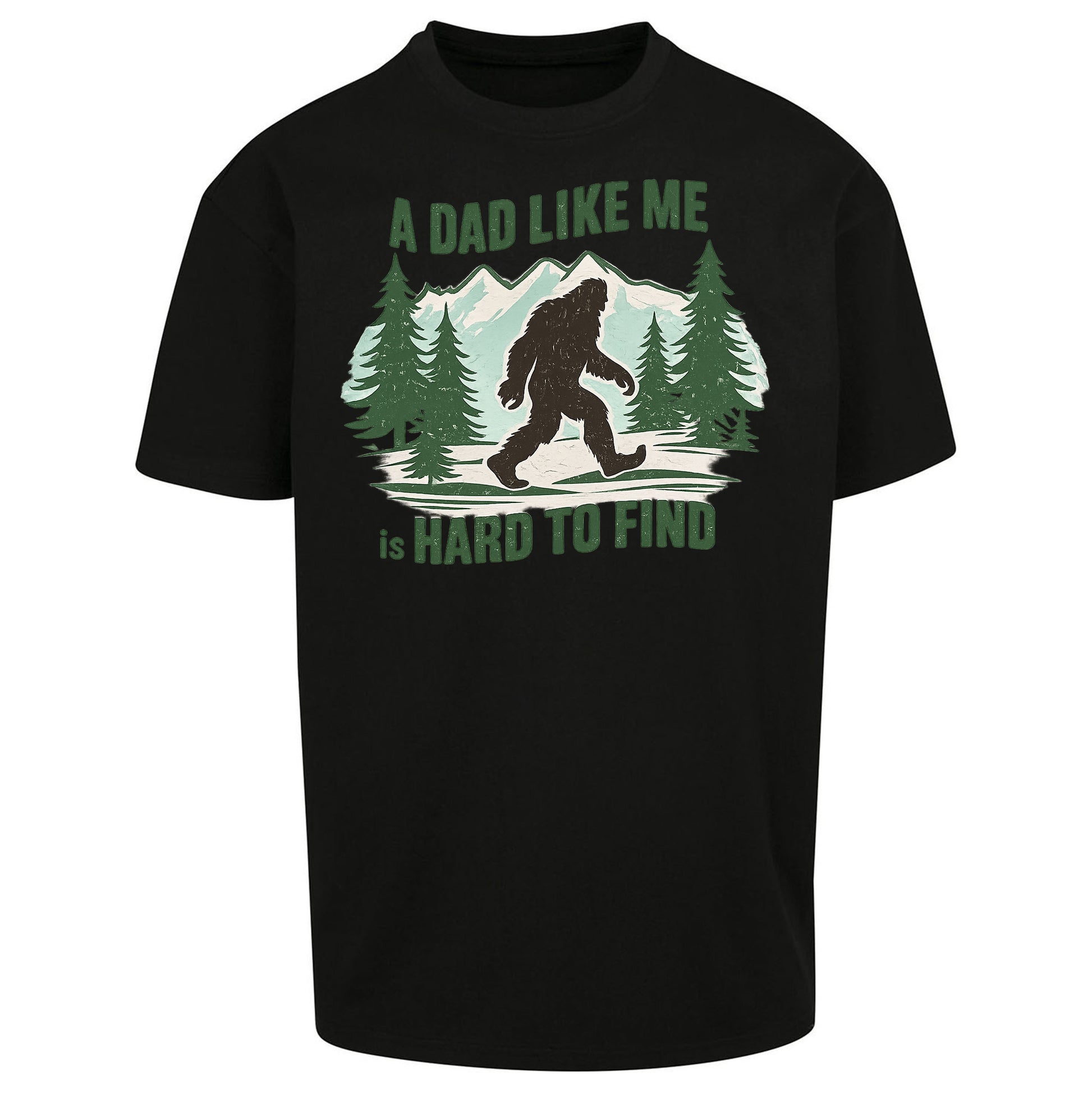Retro Funny Bigfoot Dad Oversized T Shirt