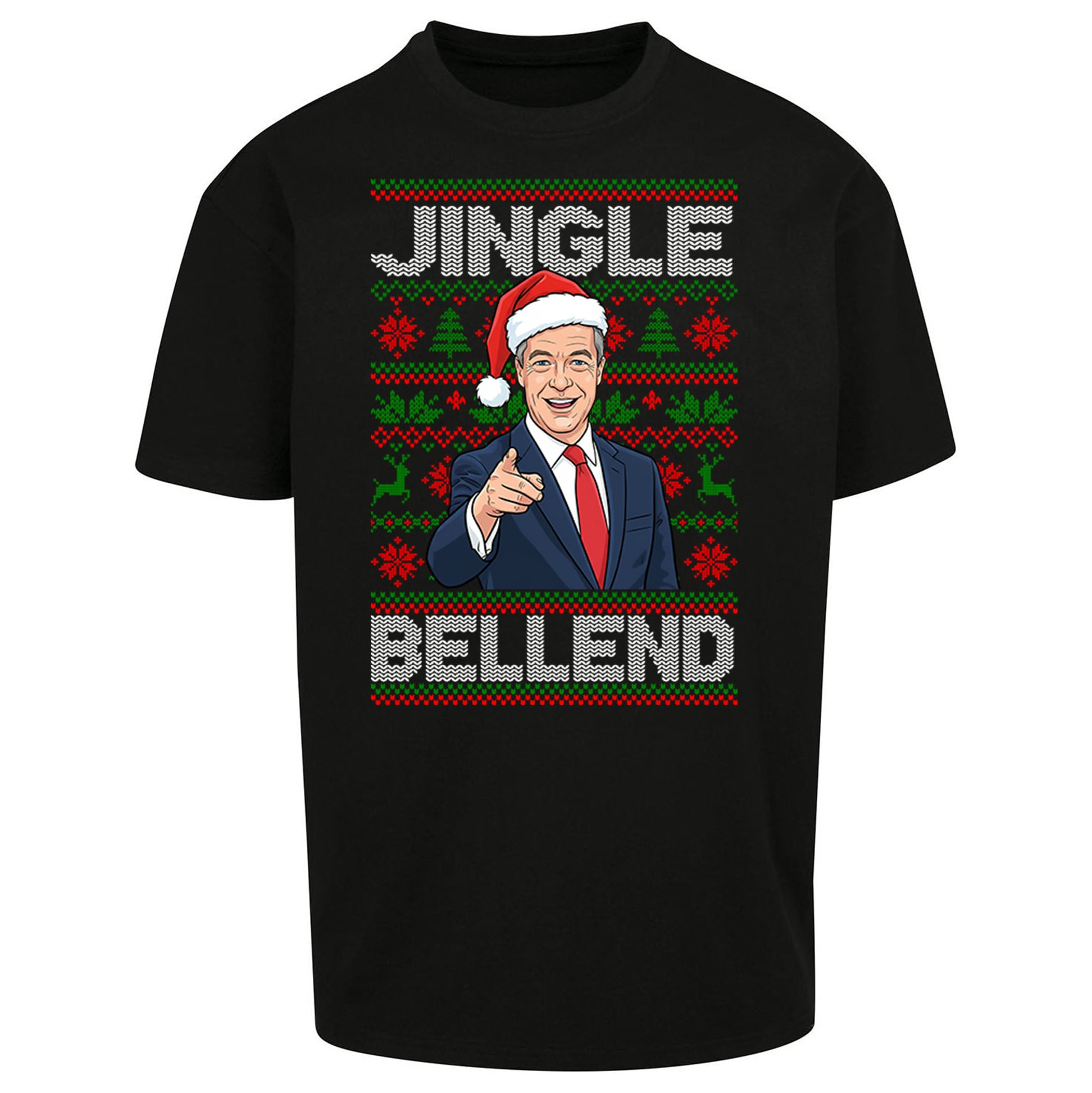 Nigel Farage Christmas Oversized T Shirt