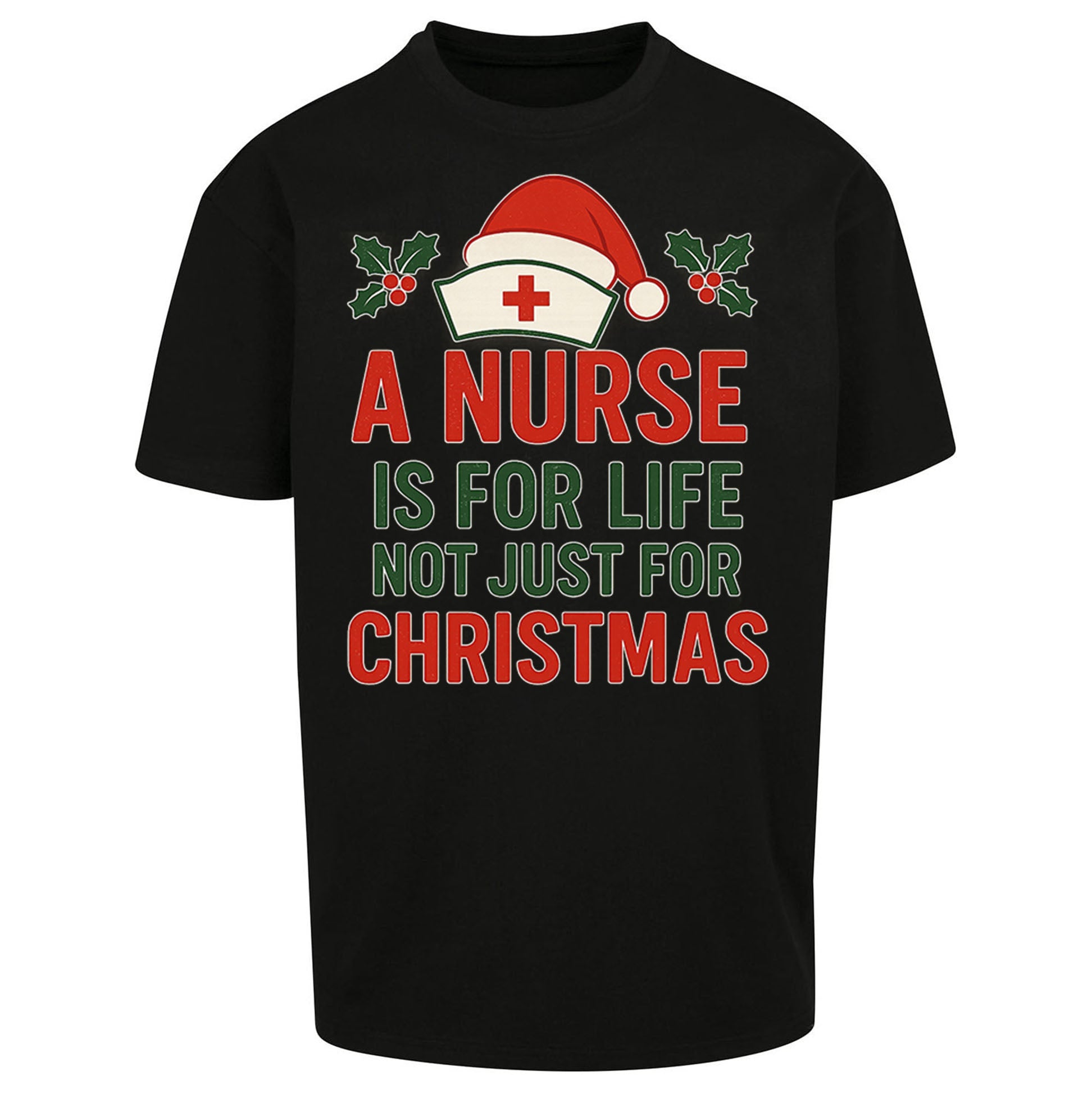 Nursing Christmas Oversized T Shirt