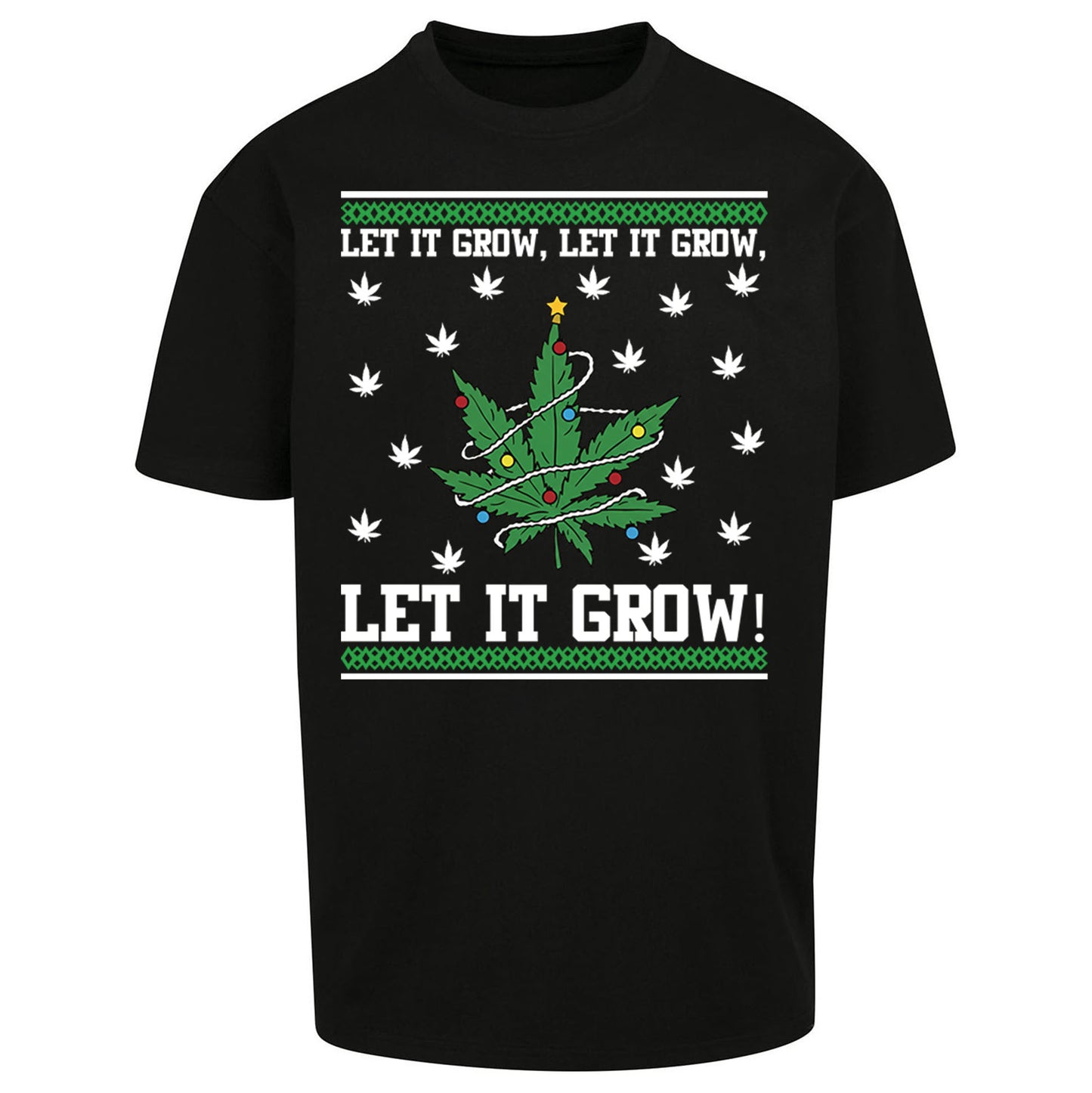 Cannabis Christmas Oversized T Shirt