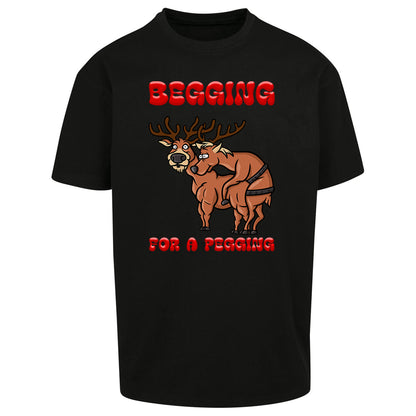 Deer Christmas Oversized T Shirt