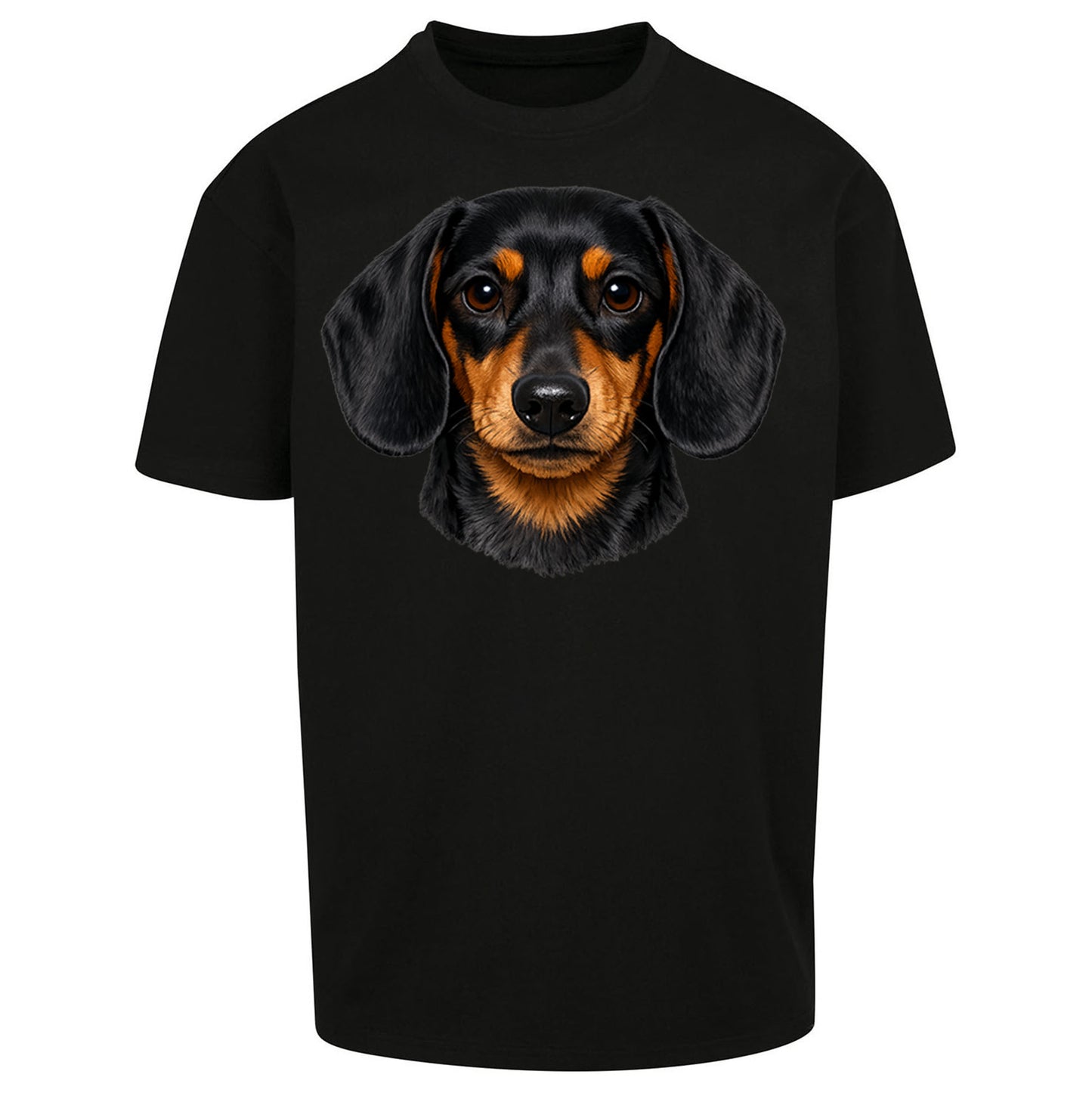 Dachshund Dog Face Oversized T Shirt