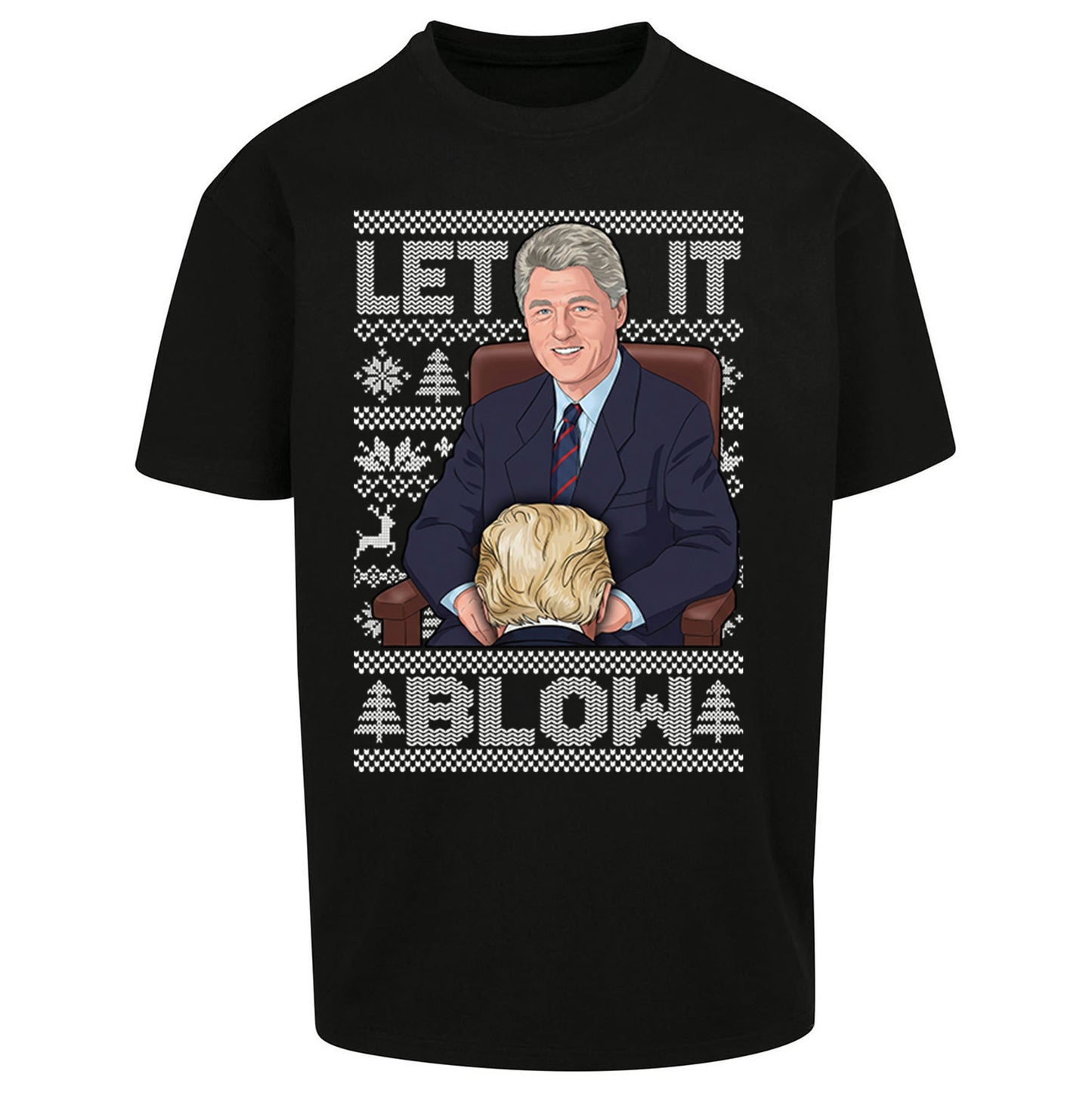 Bill Clinton Christmas Oversized T Shirt 