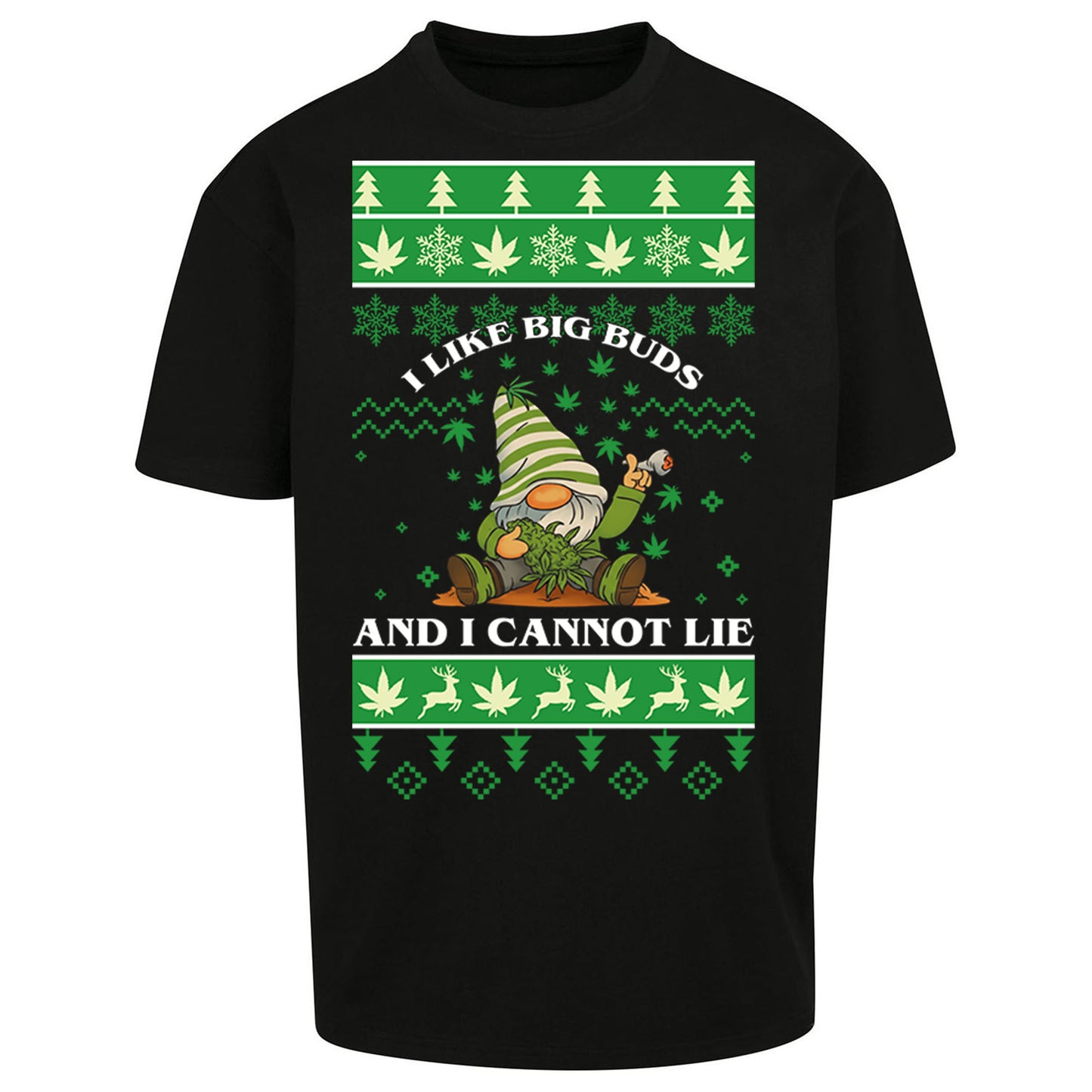 Cannabis Christmas Oversized T Shirt