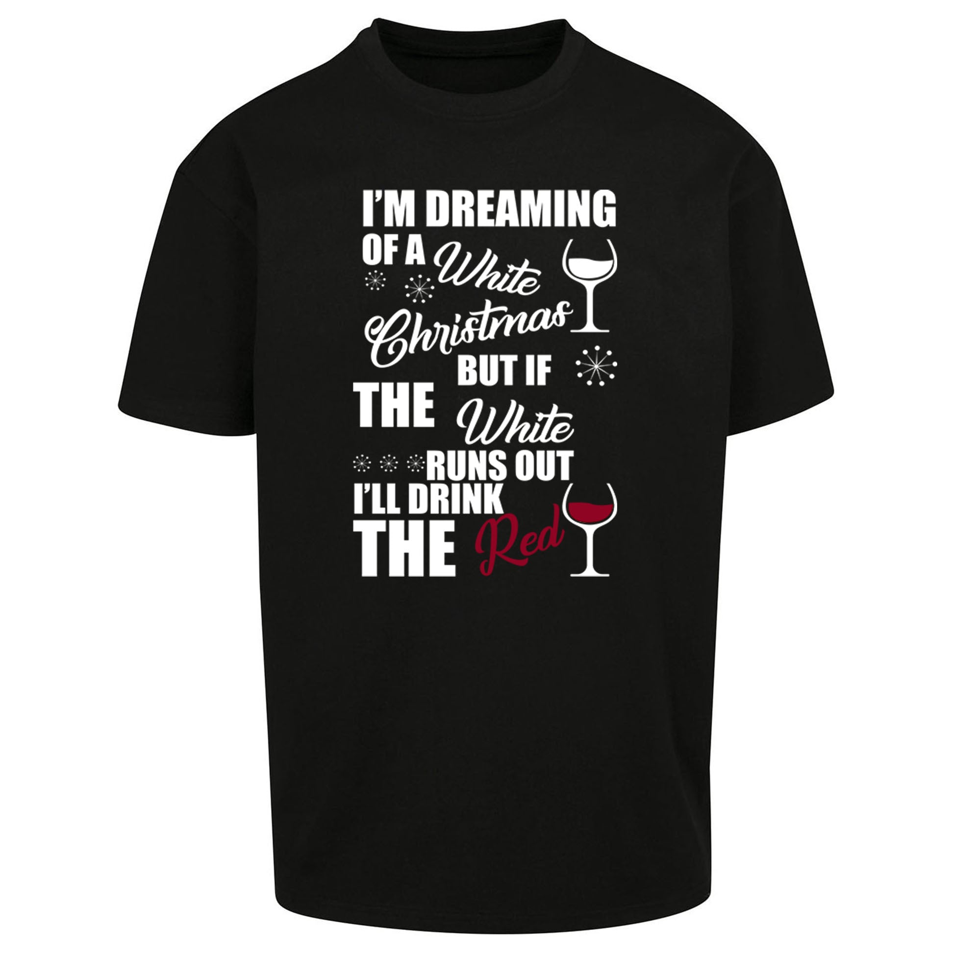 Wine Christmas Oversized T Shirt