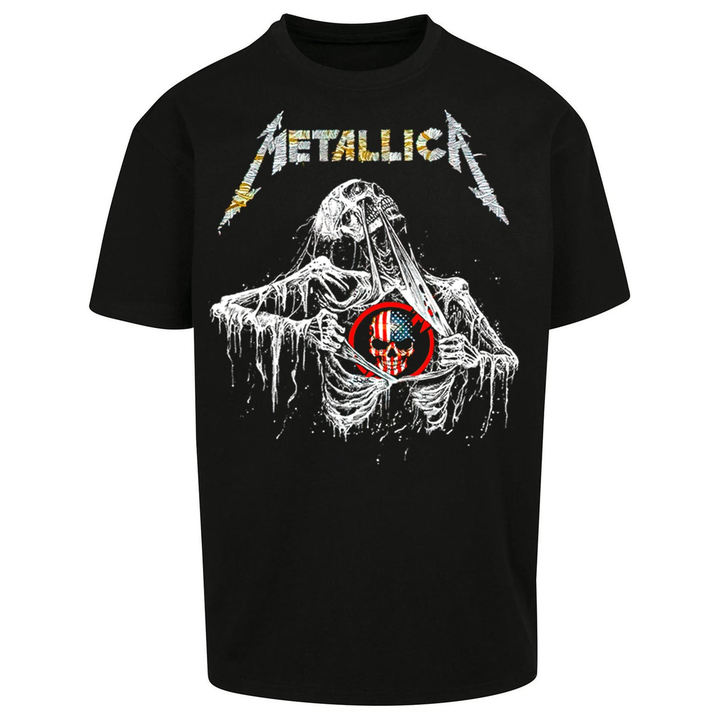 Metallica USA Skull Oversized T Shirt