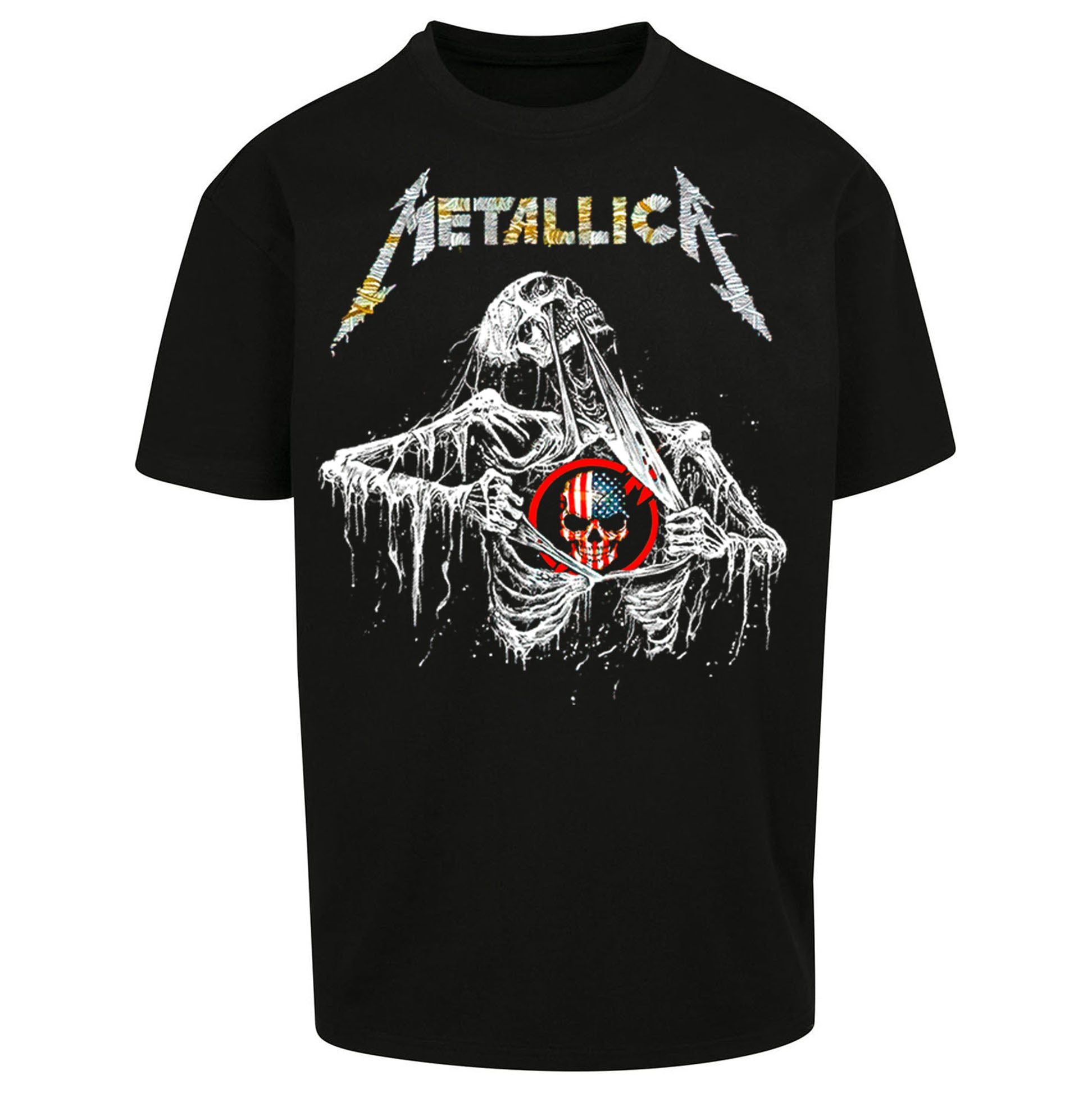 Metallica USA Skull Oversized T Shirt