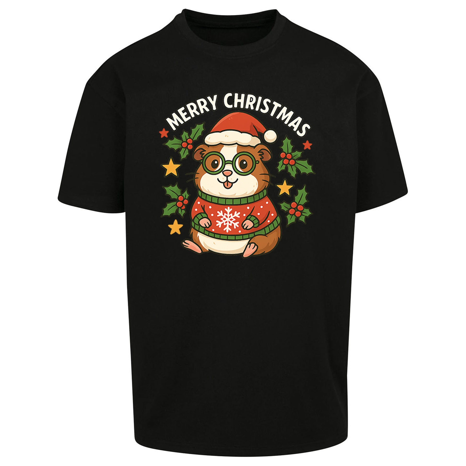 Guinea Pig Christmas Oversized T Shirt