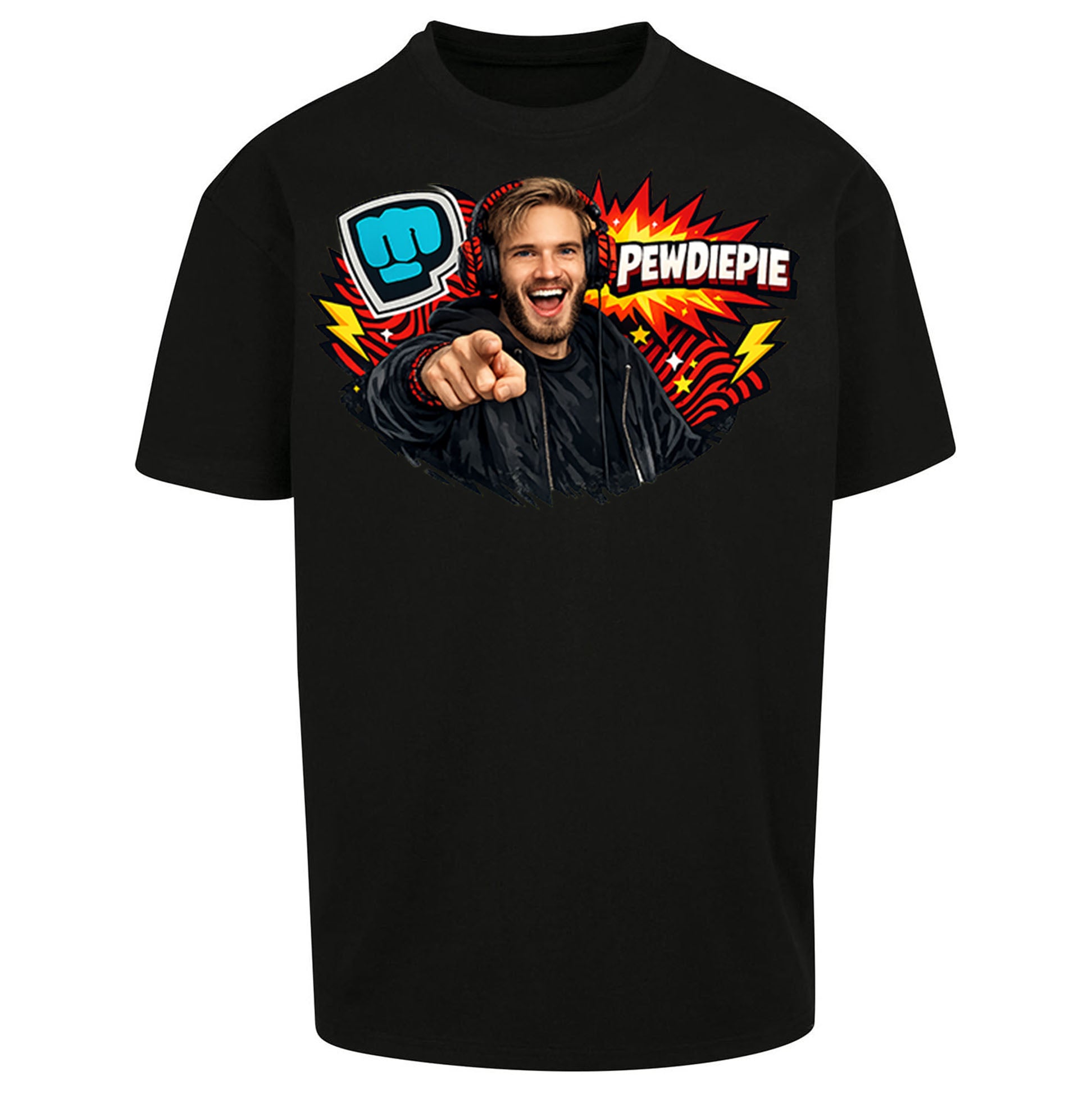 PewDiePie YouTuber Oversized T Shirt