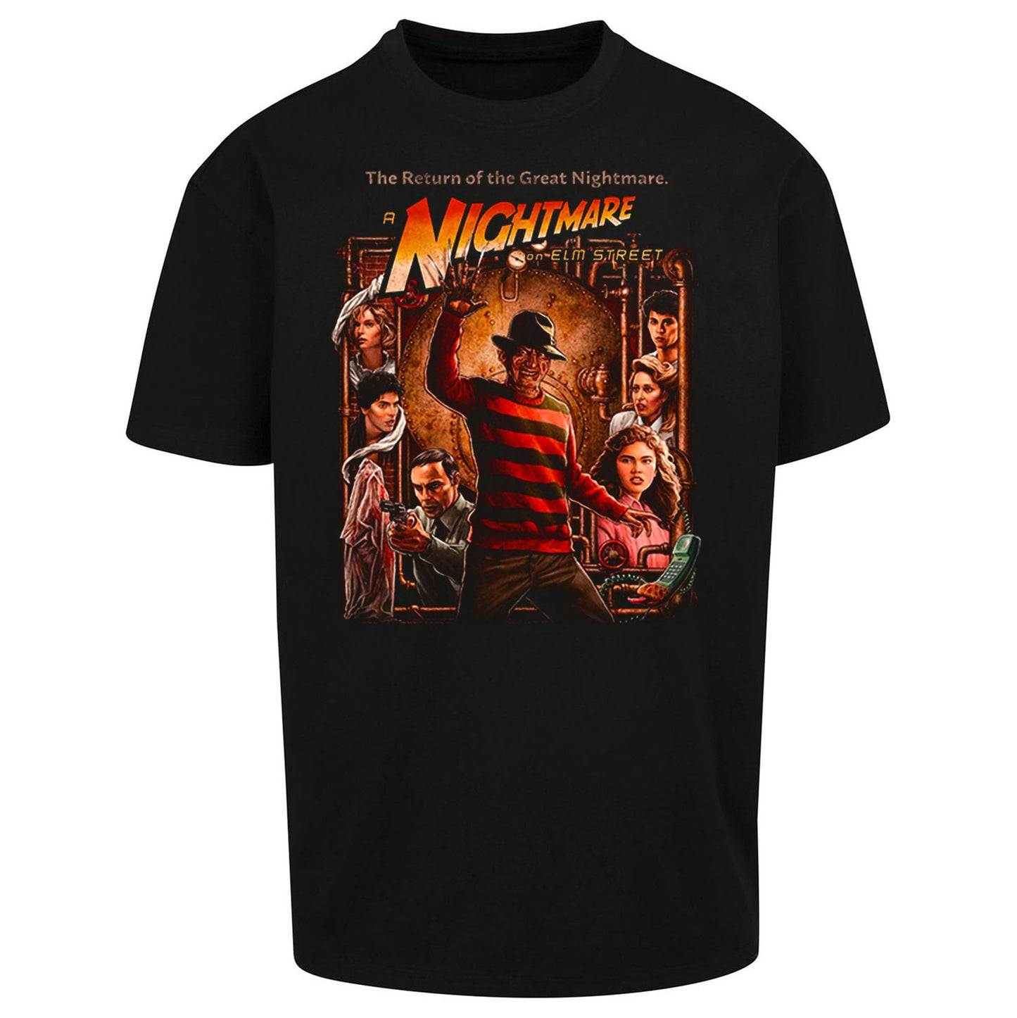 1 2 Freddy's Coming For You Oversized T Shirt 