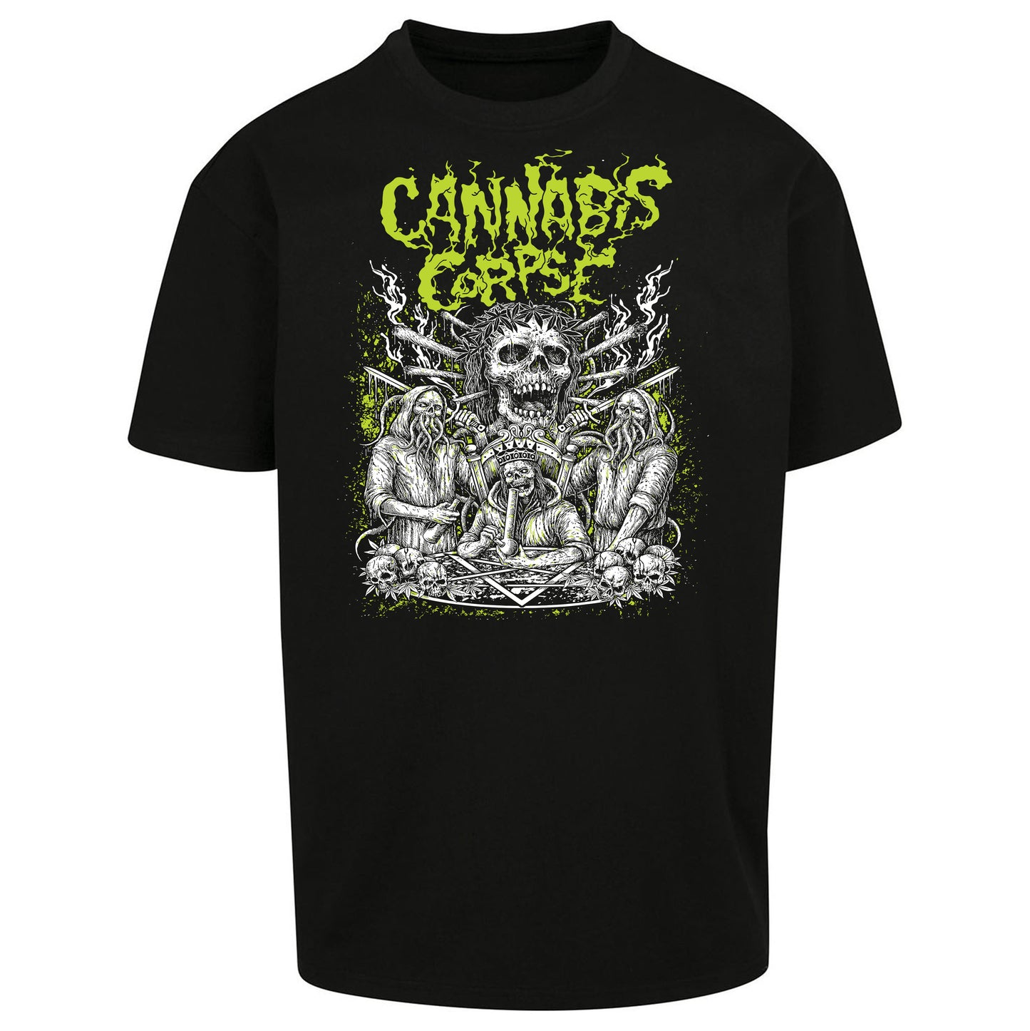 Cannabis Corpse Band Oversized T Shirt